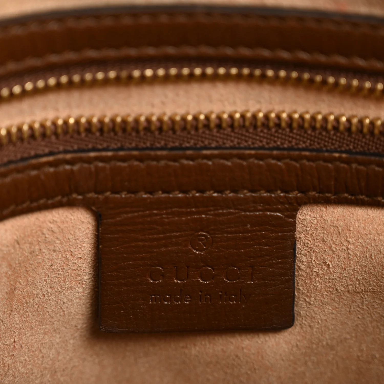 GG Supreme Monogram Small Horsebit 1955 Shoulder Bag Beige Brown Sugar - Image 6