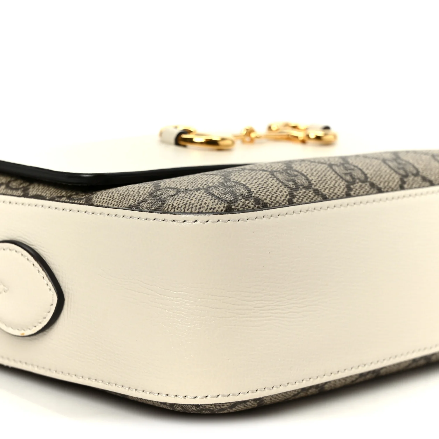 GG Supreme Monogram Small Horsebit 1955 Shoulder Bag Beige Mystic White - Image 10