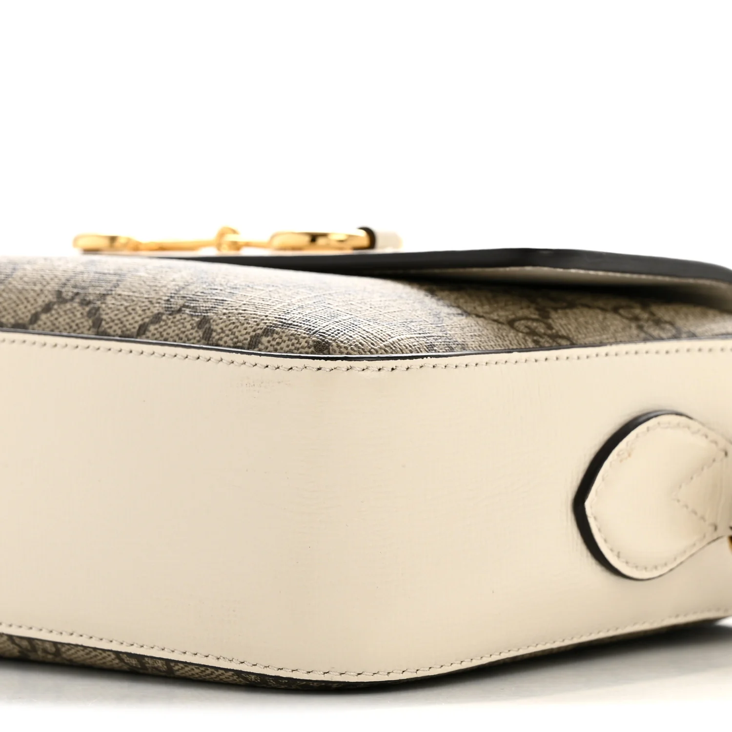 GG Supreme Monogram Small Horsebit 1955 Shoulder Bag Beige Mystic White - Image 10