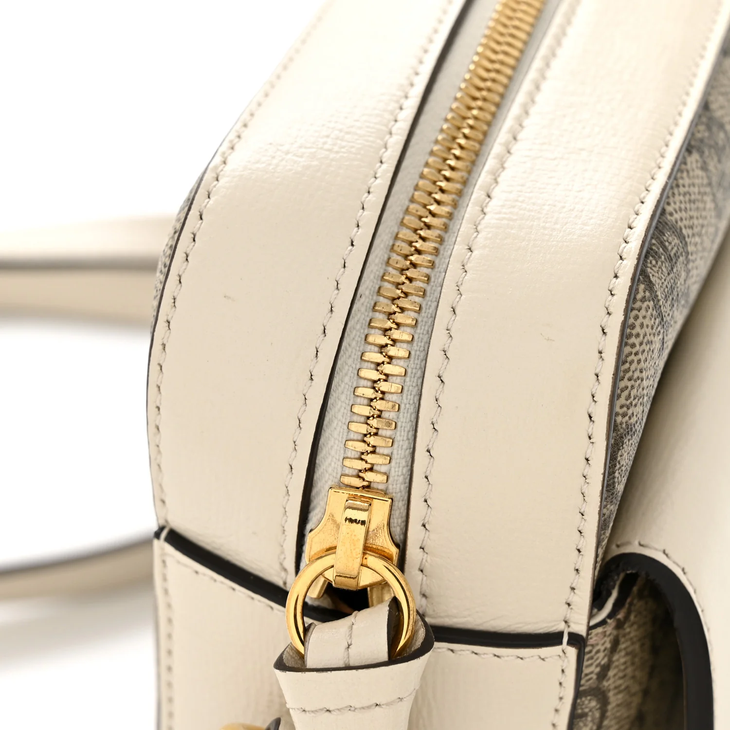 GG Supreme Monogram Small Horsebit 1955 Shoulder Bag Beige Mystic White - Image 12