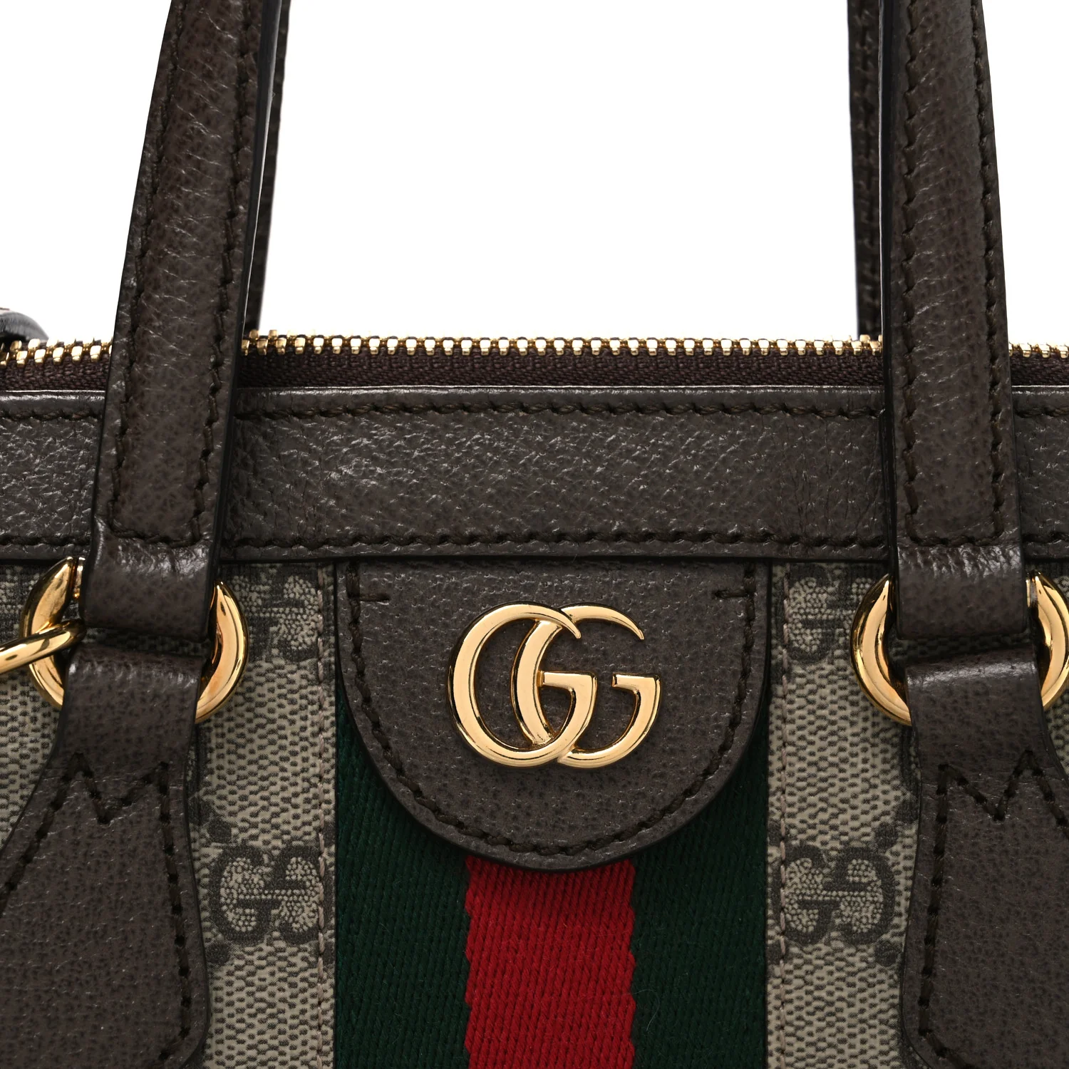GG Supreme Monogram Small Ophidia Tote Bag Brown - Image 8
