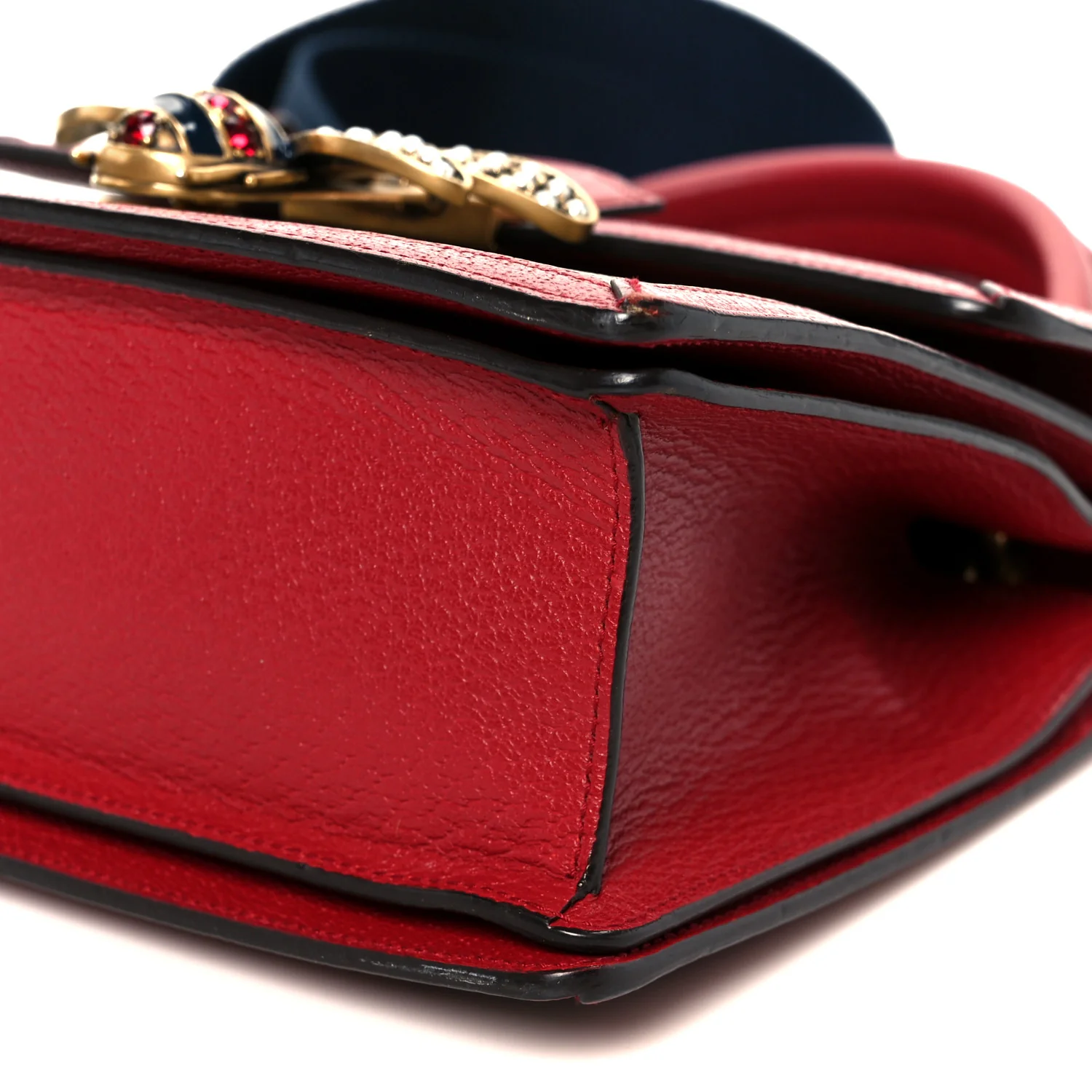 GG Supreme Monogram Small Queen Margaret Top Handle Bag Red - Image 11
