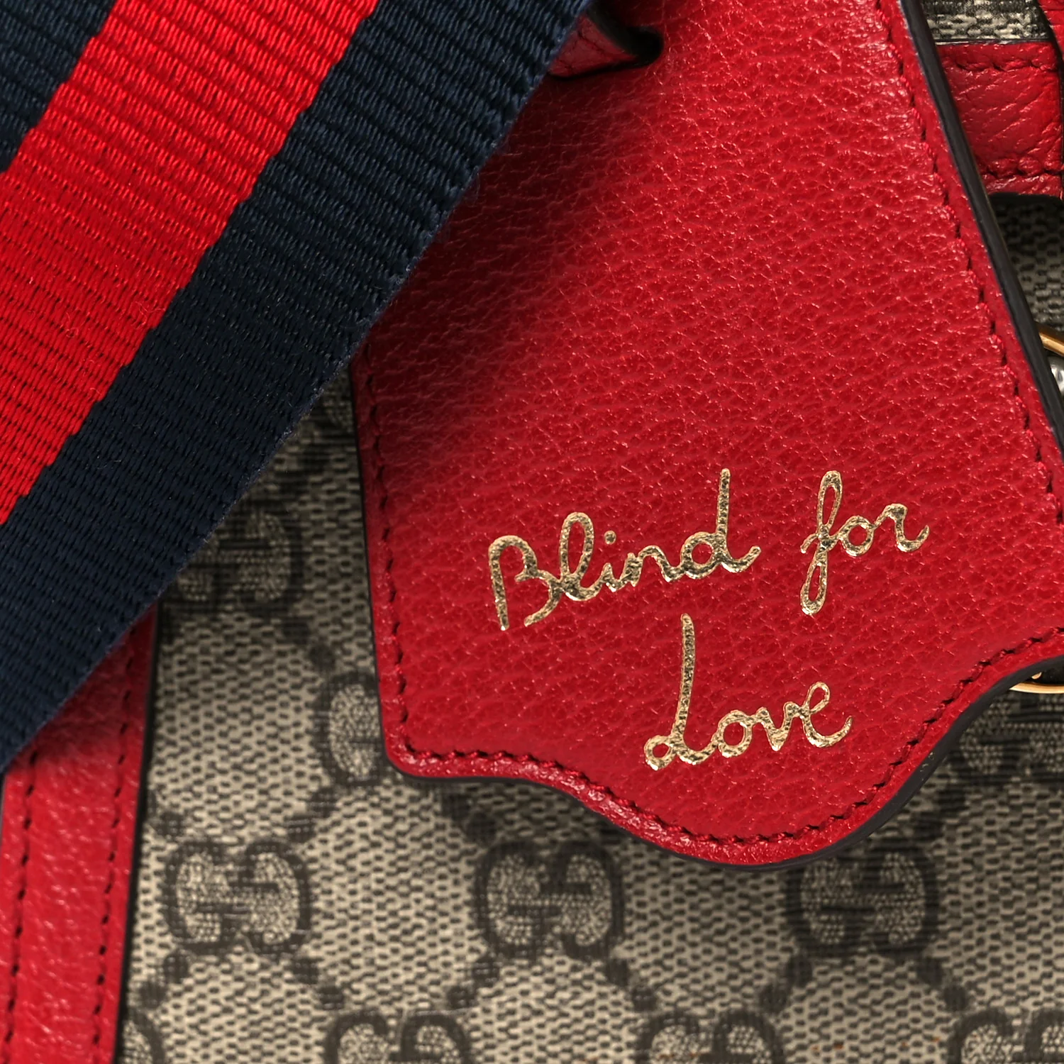 GG Supreme Monogram Small Queen Margaret Top Handle Bag Red - Image 12
