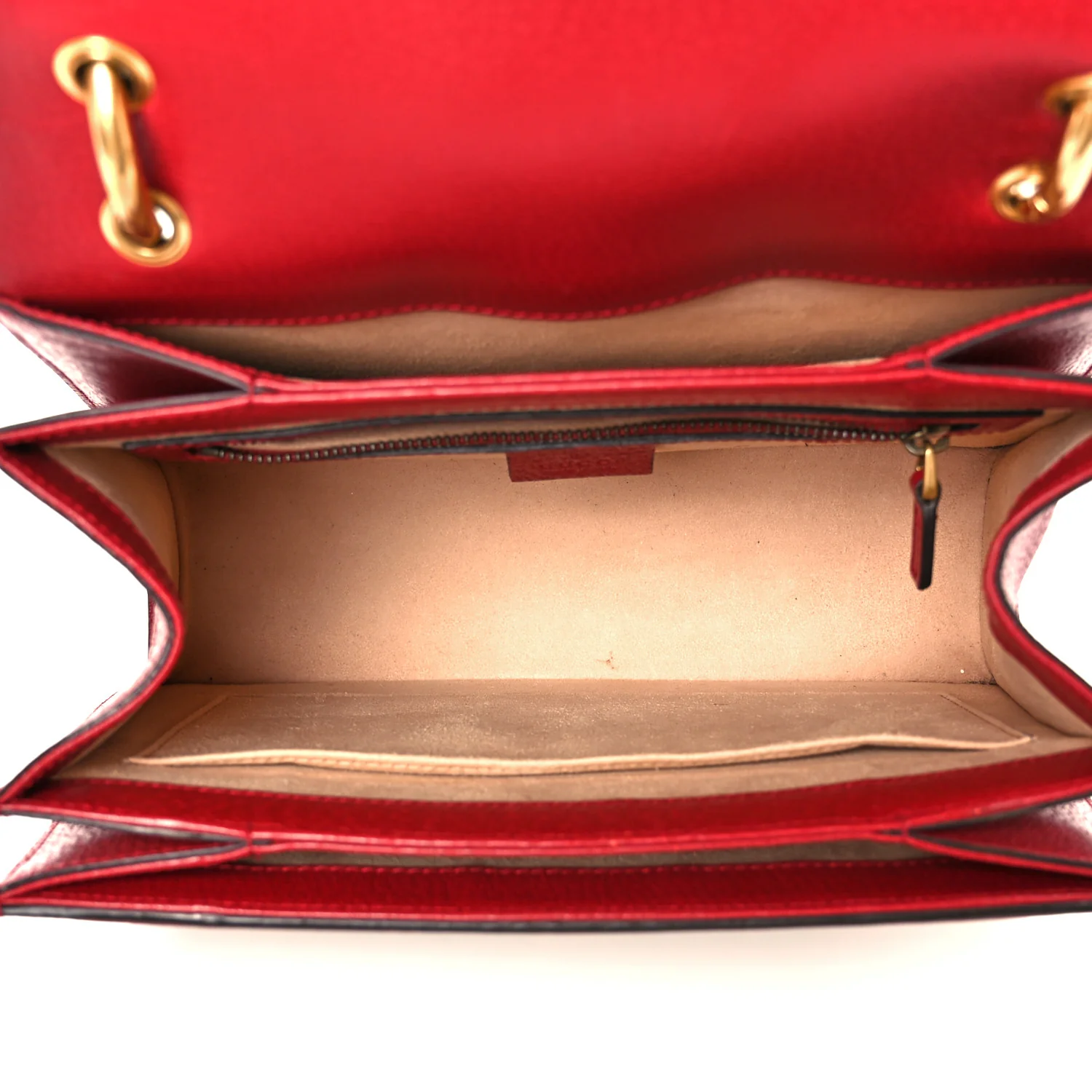GG Supreme Monogram Small Queen Margaret Top Handle Bag Red - Image 5