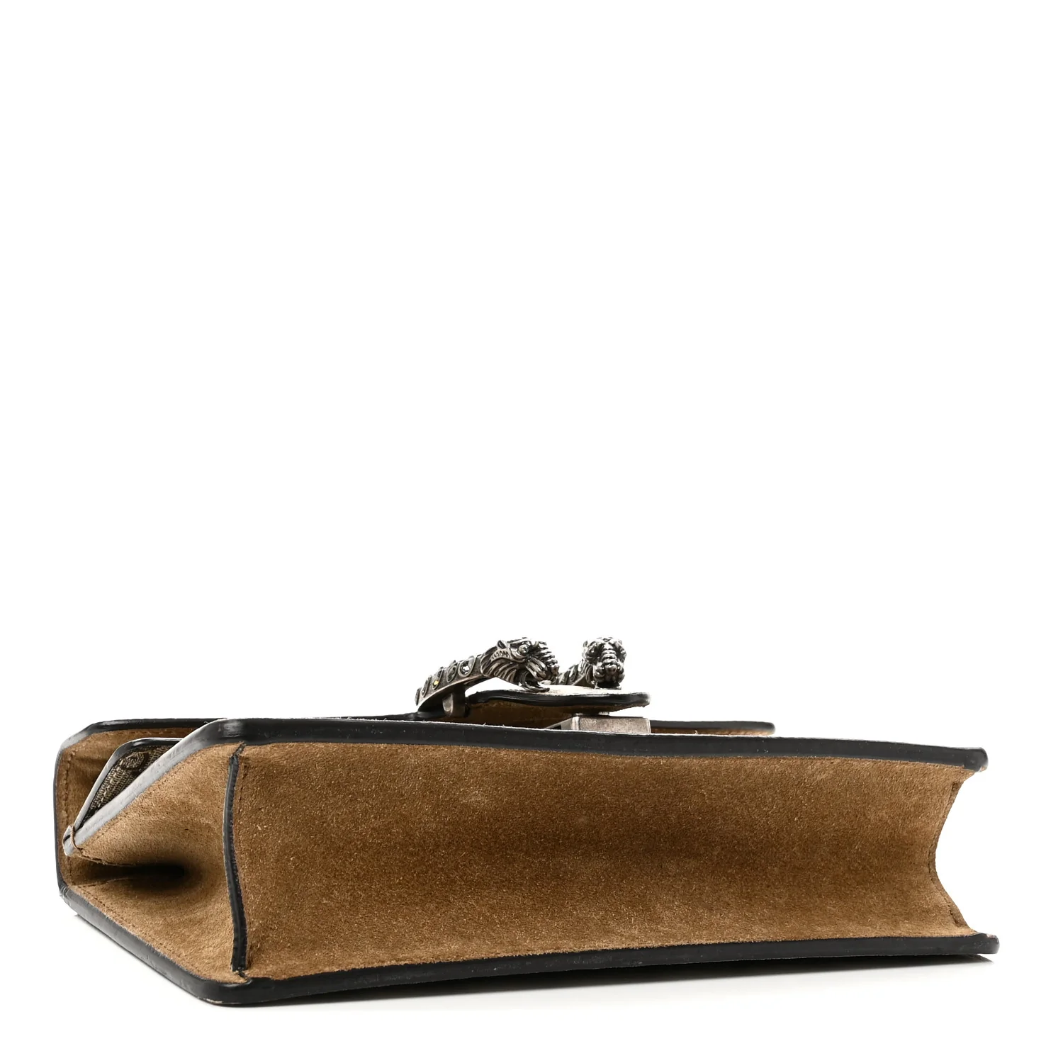 GG Supreme Monogram Suede Crystal Small Dionysus Shoulder Bag Beige Ebony Taupe - Image 4