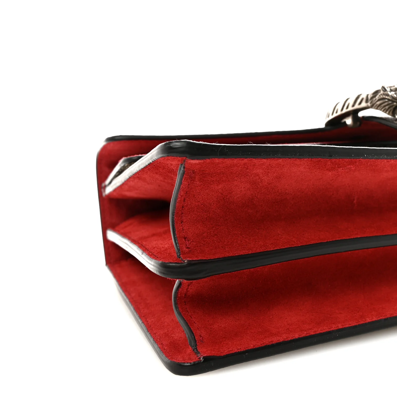 GG Supreme Monogram Suede Small Dionysus Shoulder Bag Beige Ebony Vulcanic Red - Image 9