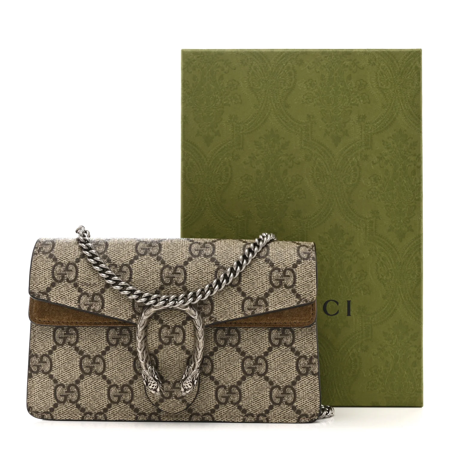 GG Supreme Monogram Super Mini Dionysus Shoulder Bag Taupe - Image 12