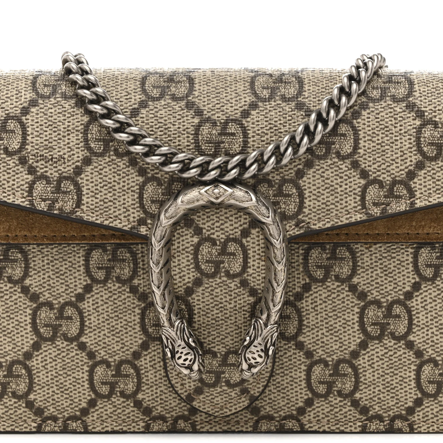 GG Supreme Monogram Super Mini Dionysus Shoulder Bag Taupe - Image 8