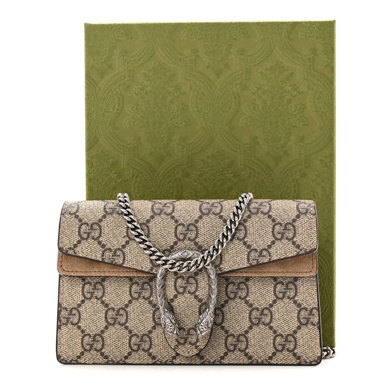 GG Supreme Monogram Super Mini Dionysus Shoulder Bag Taupe - Image 10