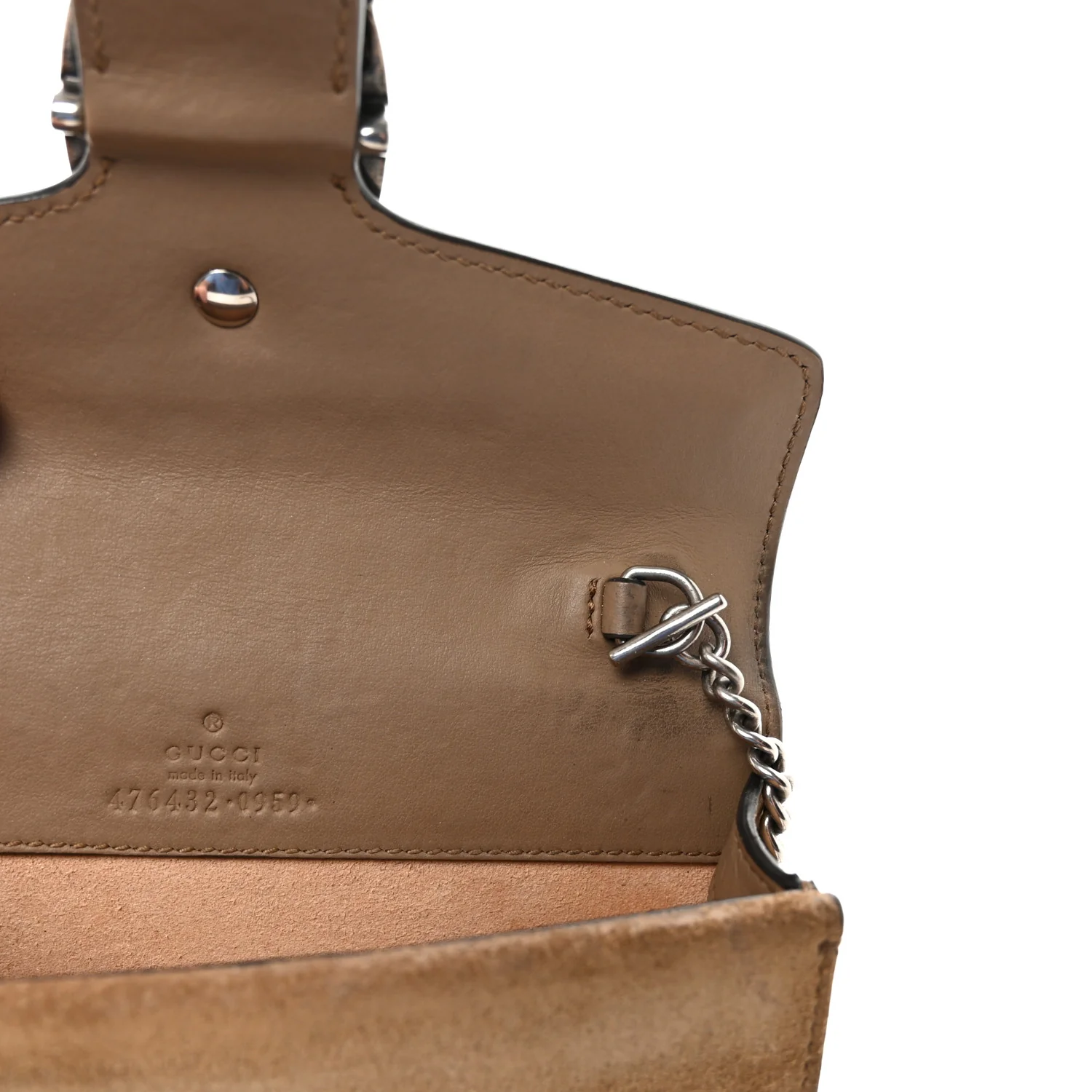 GG Supreme Monogram Super Mini Dionysus Shoulder Bag Taupe - Image 6