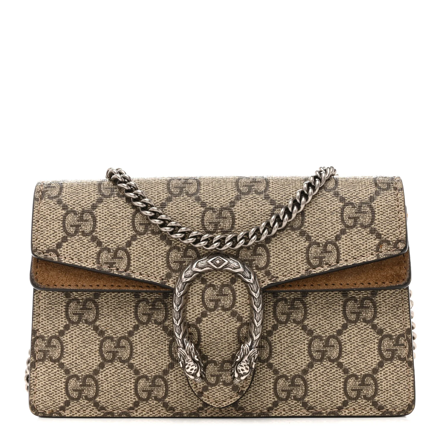 GG Supreme Monogram Super Mini Dionysus Shoulder Bag Taupe
