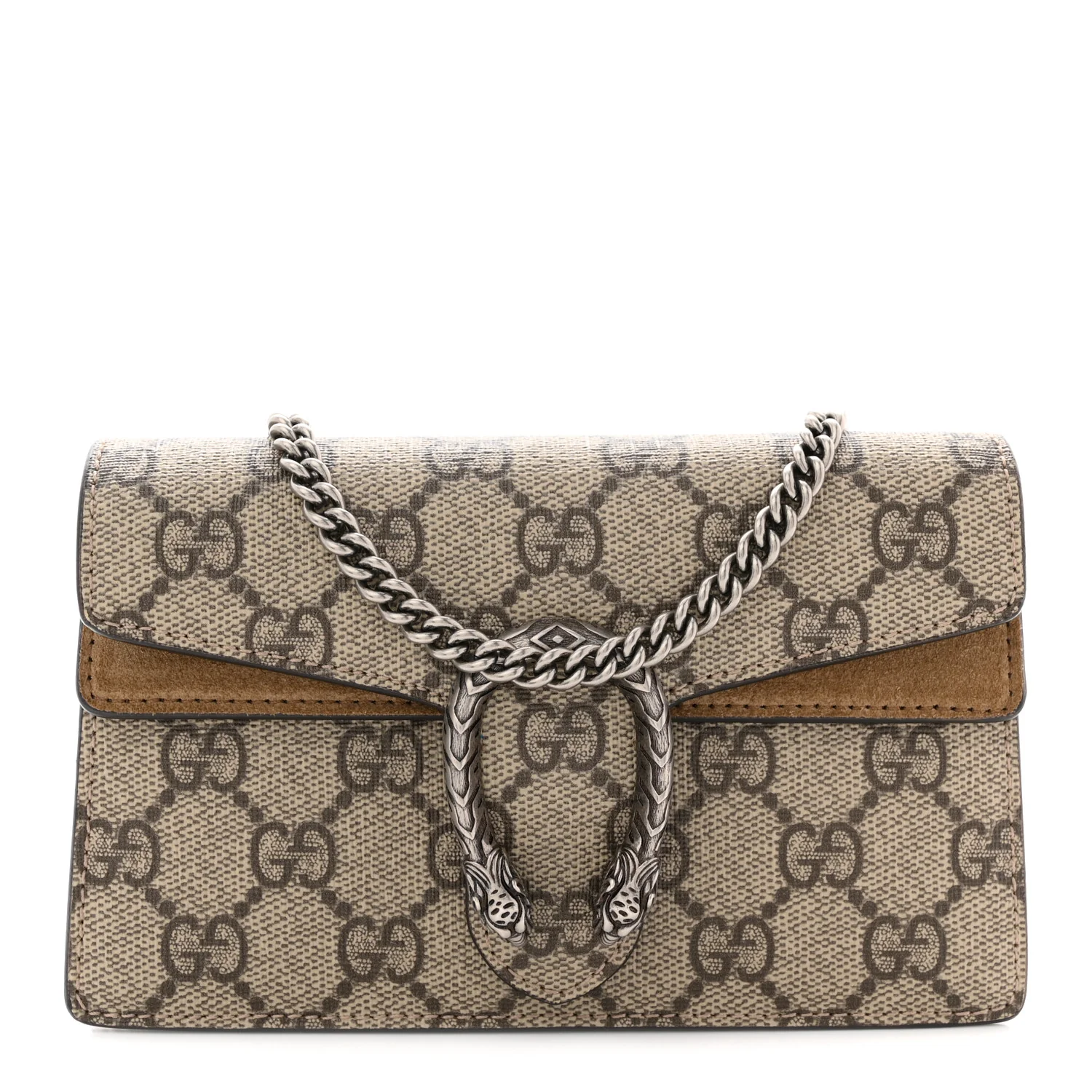 GG Supreme Monogram Super Mini Dionysus Shoulder Bag Taupe