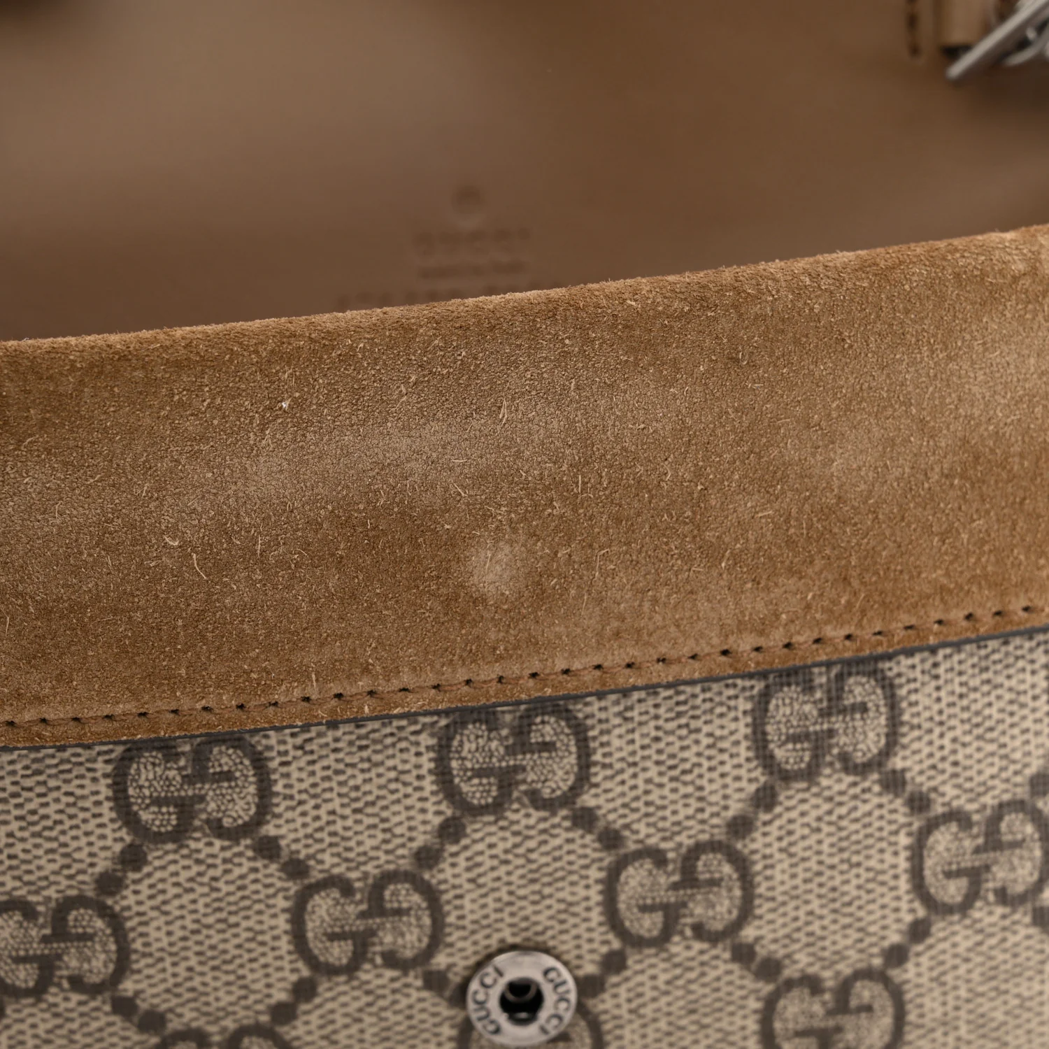 GG Supreme Monogram Super Mini Dionysus Shoulder Bag Taupe - Image 10
