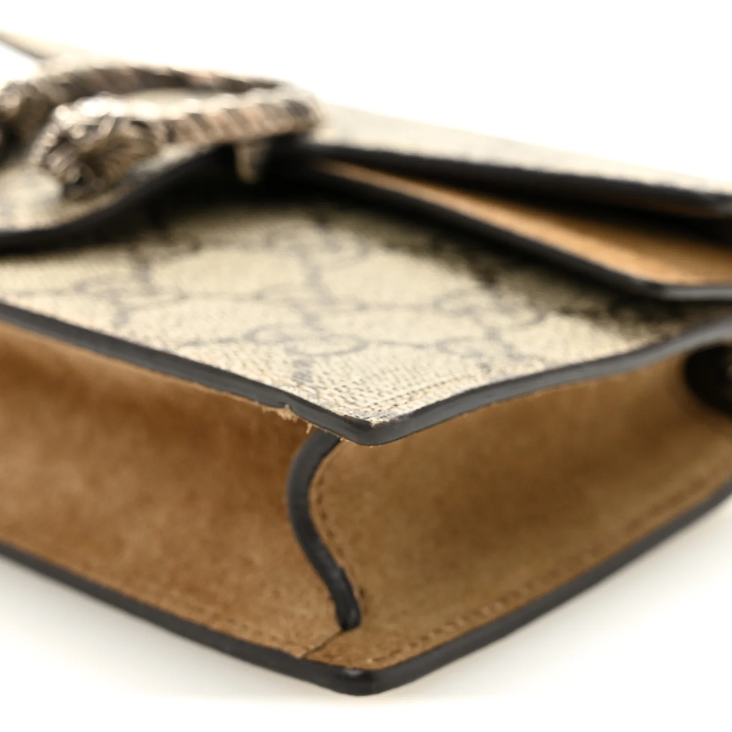 GG Supreme Monogram Super Mini Dionysus Shoulder Bag Taupe - Image 10
