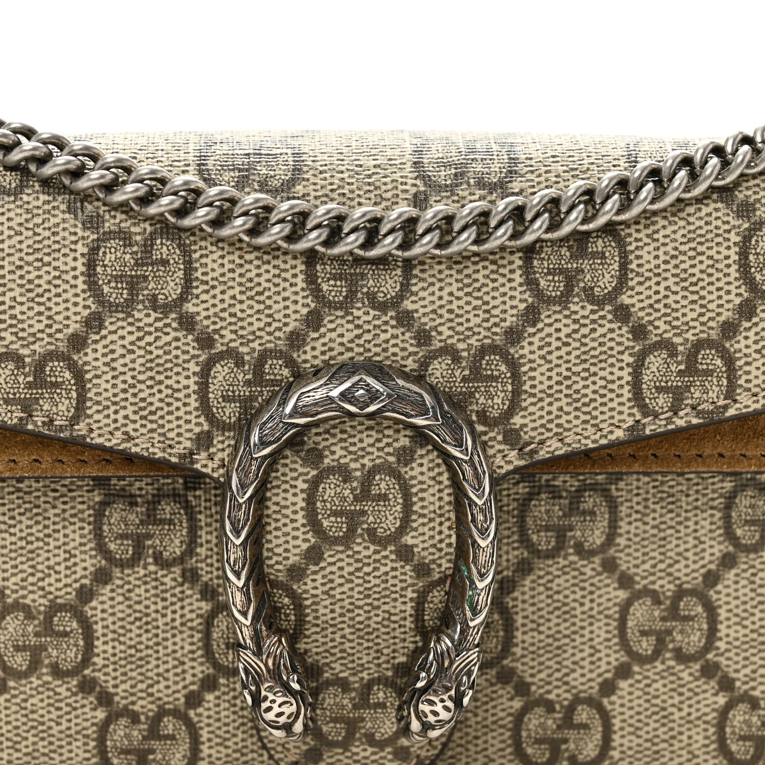 GG Supreme Monogram Super Mini Dionysus Shoulder Bag Taupe - Image 8
