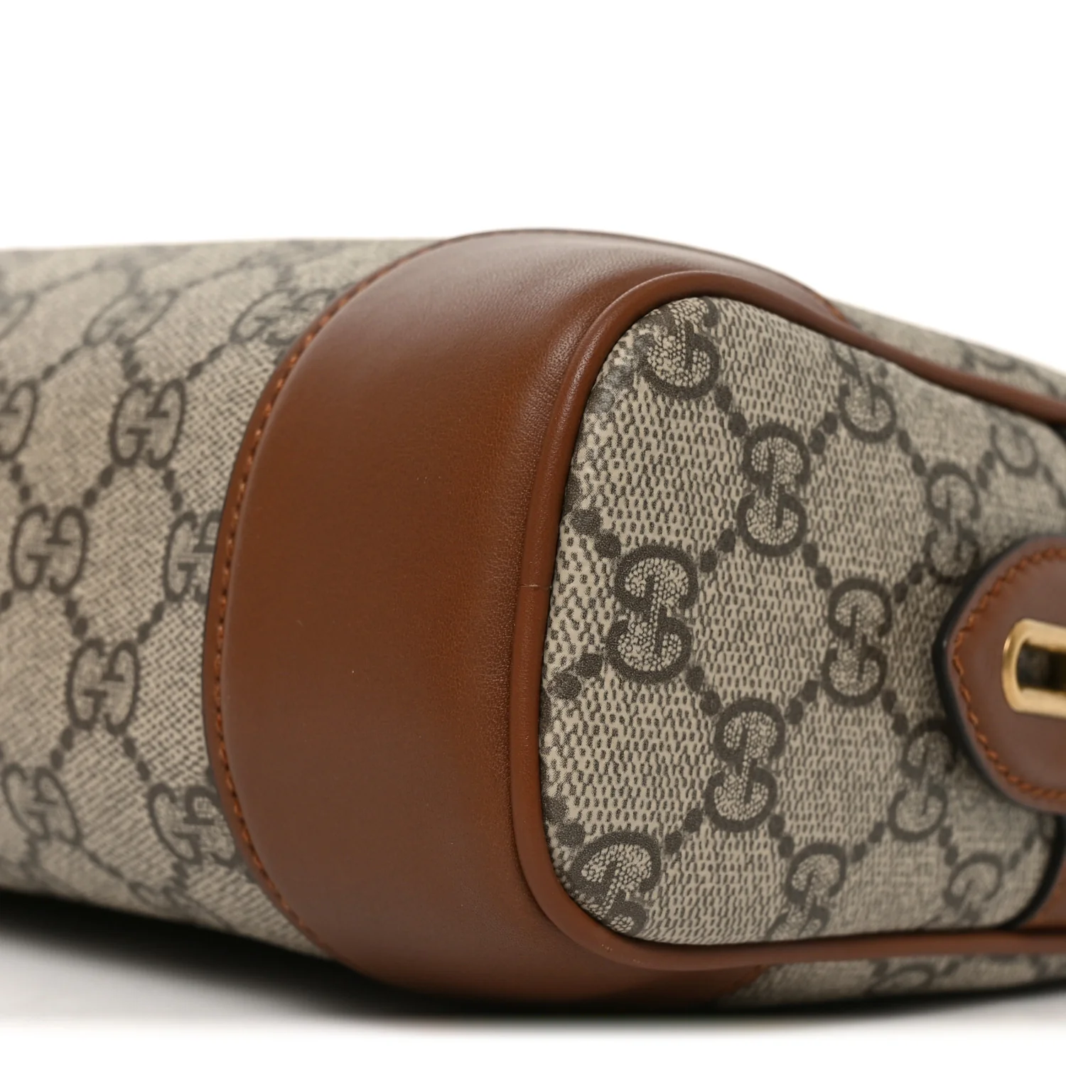GG Supreme Monogram Textured Calfskin Emblem Small Crossbody Beige Ebony Old Sundial - Image 10