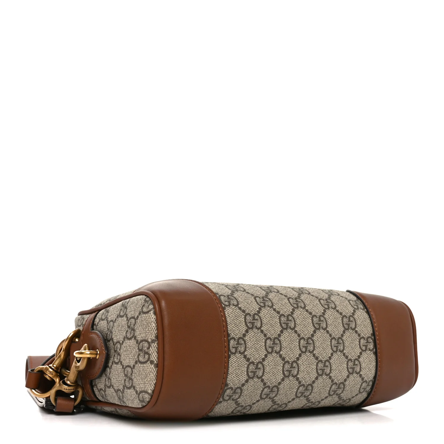 GG Supreme Monogram Textured Calfskin Emblem Small Crossbody Beige Ebony Old Sundial - Image 4