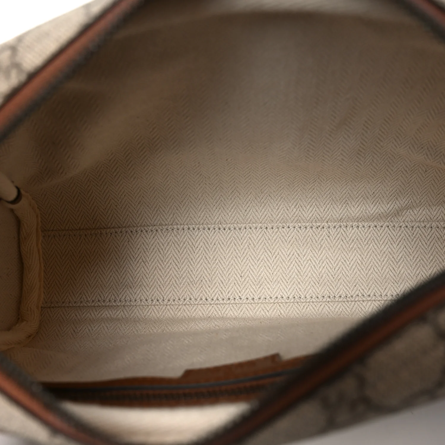 GG Supreme Monogram Textured Calfskin Emblem Small Crossbody Beige Ebony Old Sundial - Image 5