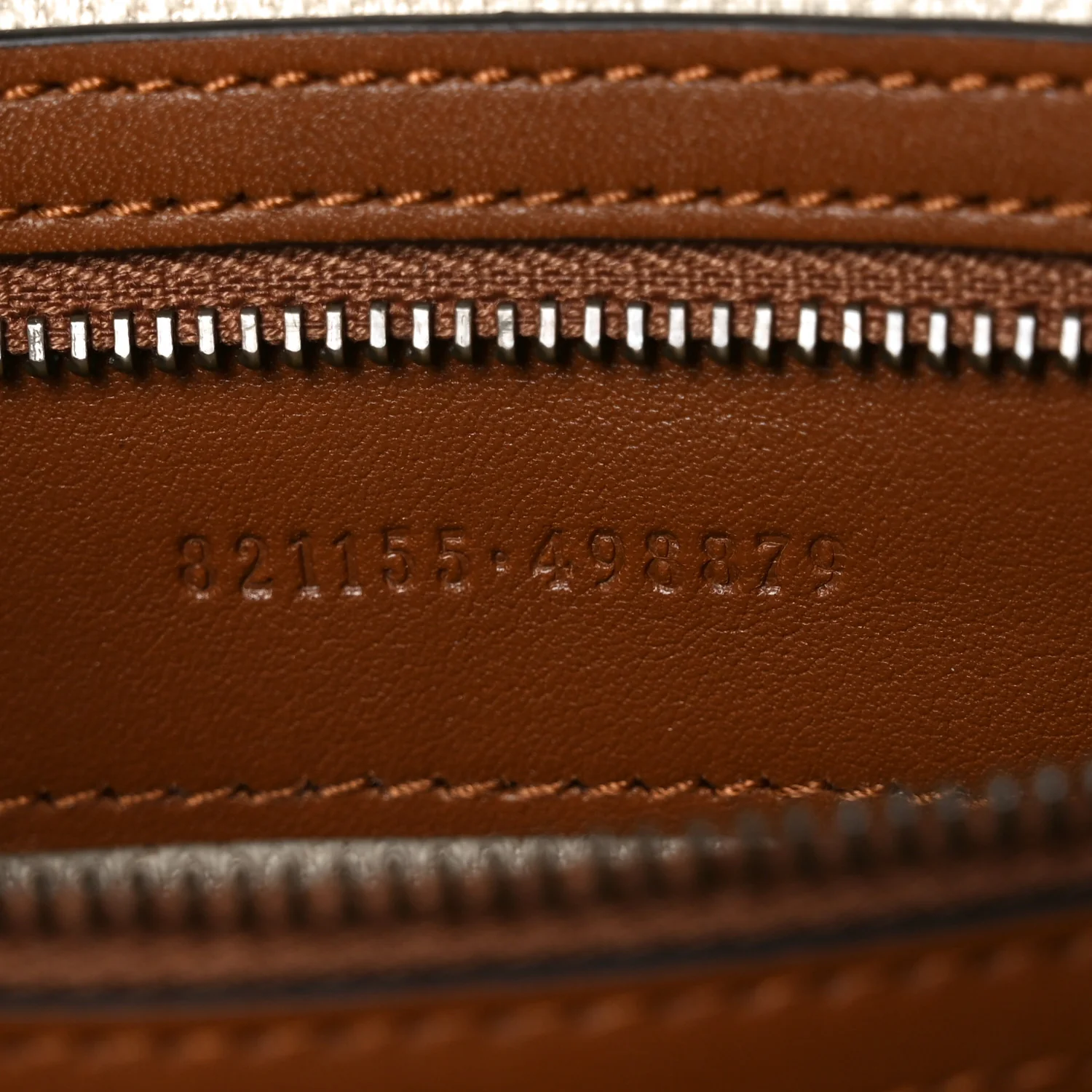 GG Supreme Monogram Textured Calfskin Emblem Small Crossbody Beige Ebony Old Sundial - Image 7