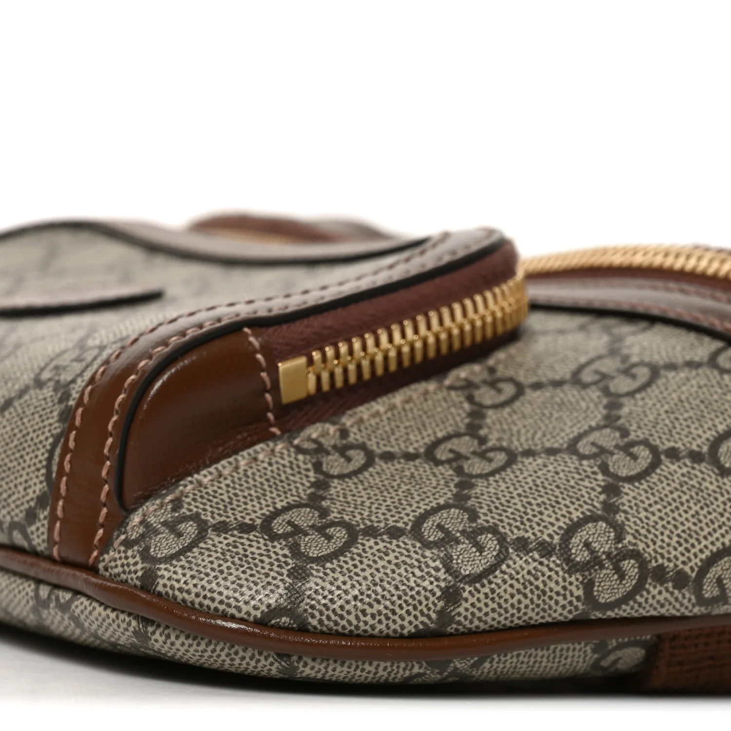 GG Supreme Monogram Textured Calfskin Retro Interlocking G Belt Bag Beige Ebony Brown Sugar - Image 10