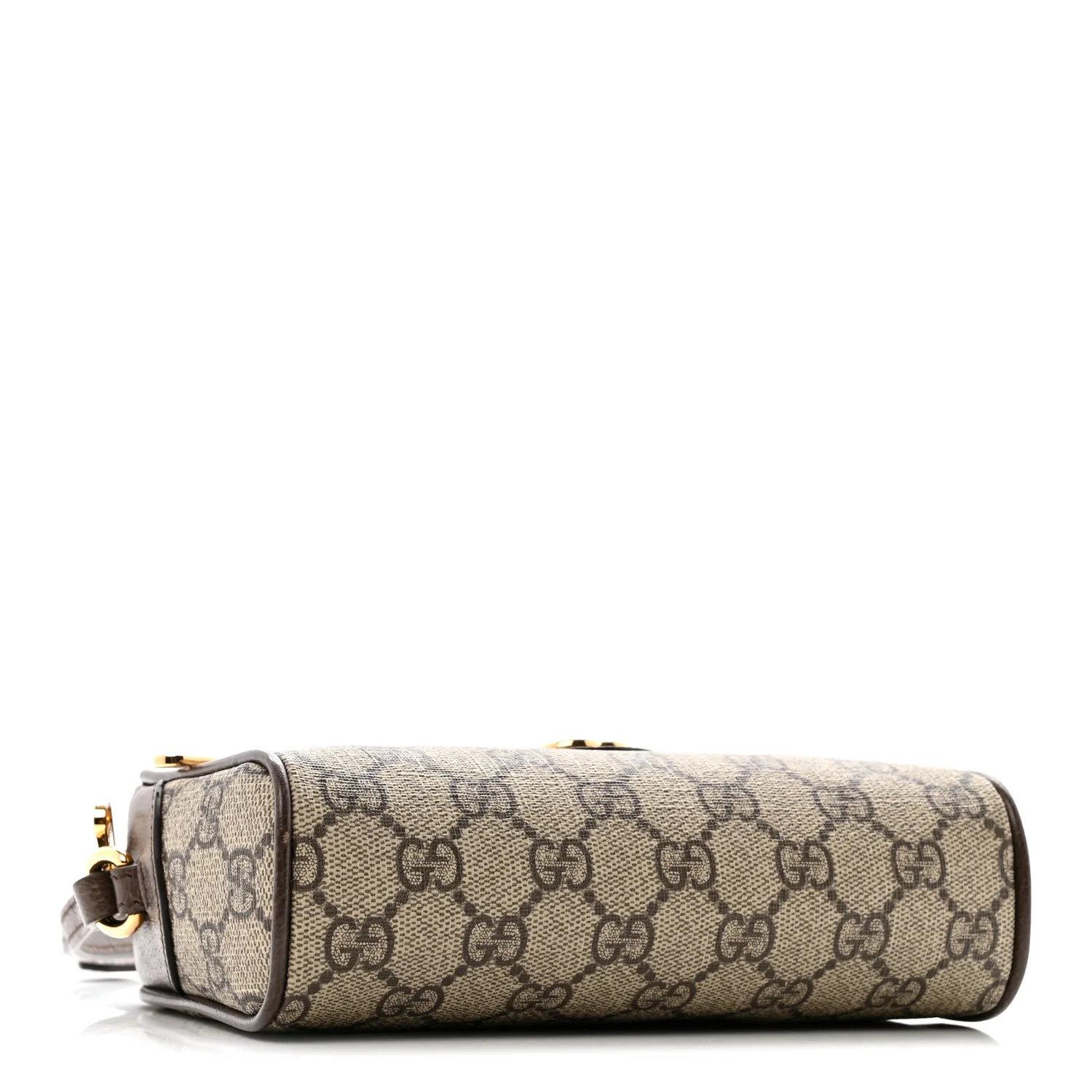 GG Supreme Monogram Textured Calfskin Super Mini Ophidia Shoulder Bag Beige Ebony New Acero - Image 4