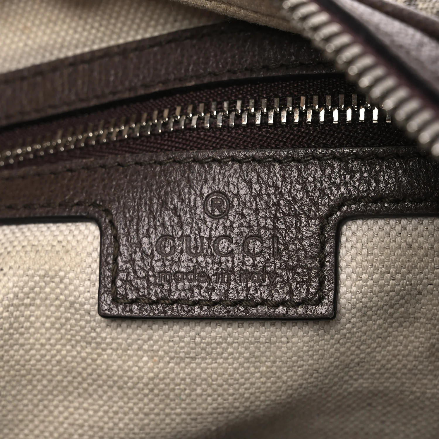 GG Supreme Monogram Textured Calfskin Web Large Attache Shoulder Bag Beige Ebony New Acero - Image 6