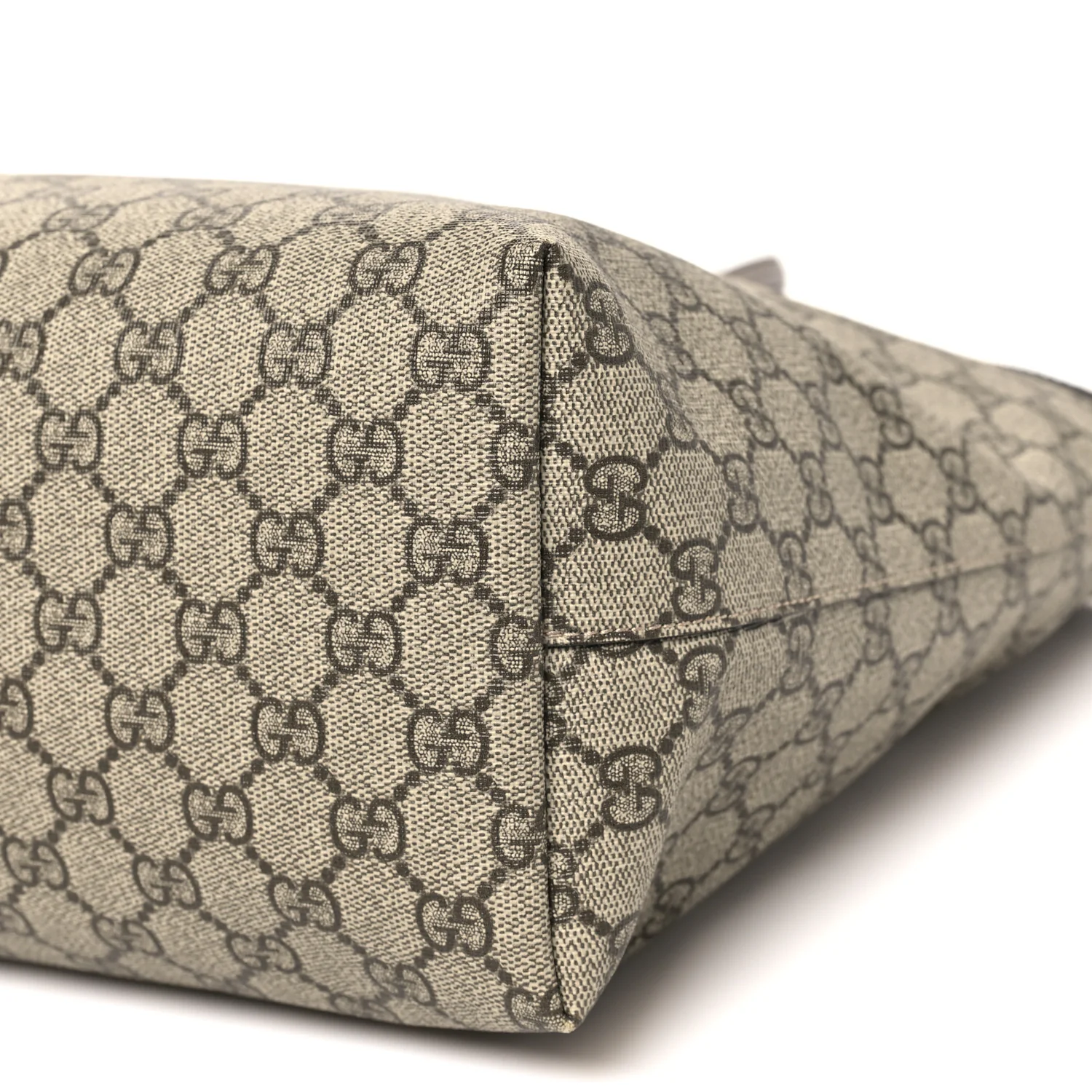 GG Supreme Monogram Textured Calfskin Web Medium Ophidia Shopping Tote Beige Ebony New Acero - Image 10