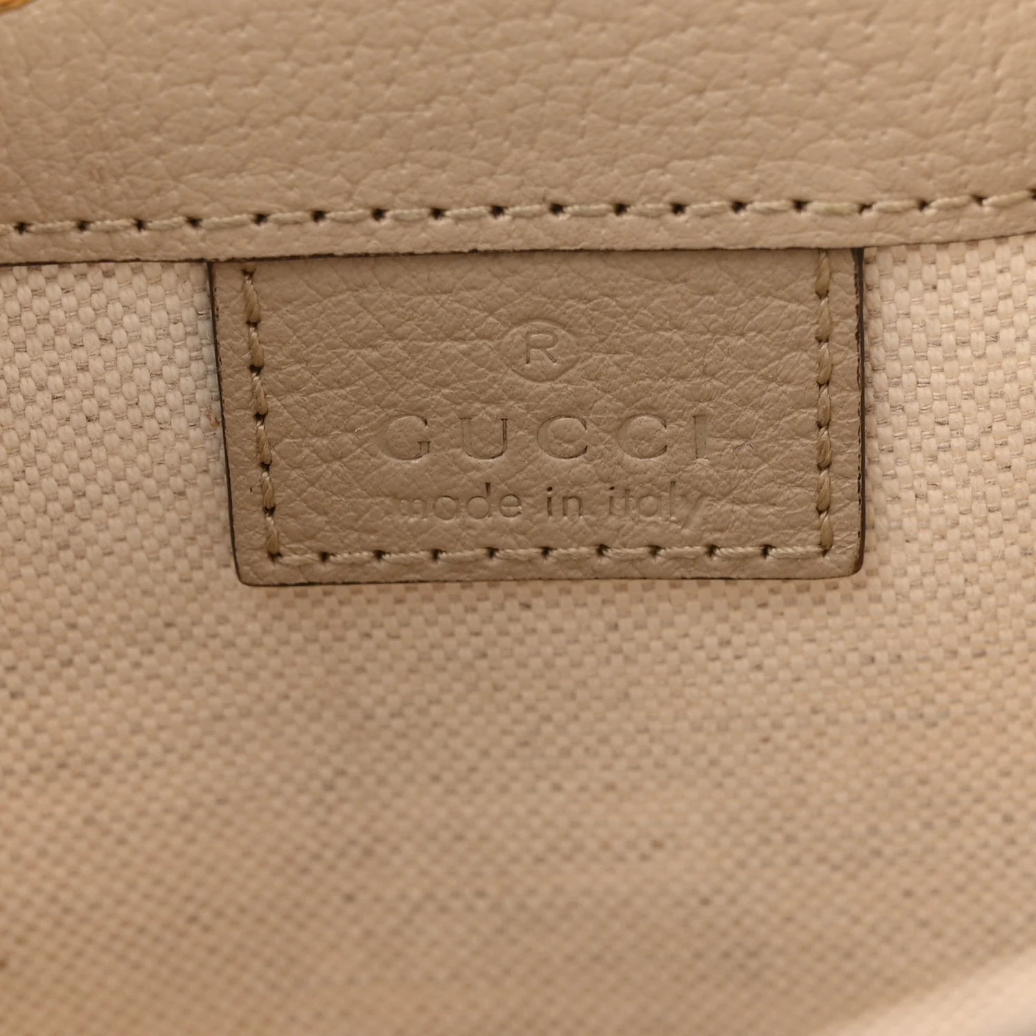 GG Supreme Monogram Textured Calfskin Web Mini Ophidia Bucket Bag Beige Ebony Mystic White Oatmeal - Image 6