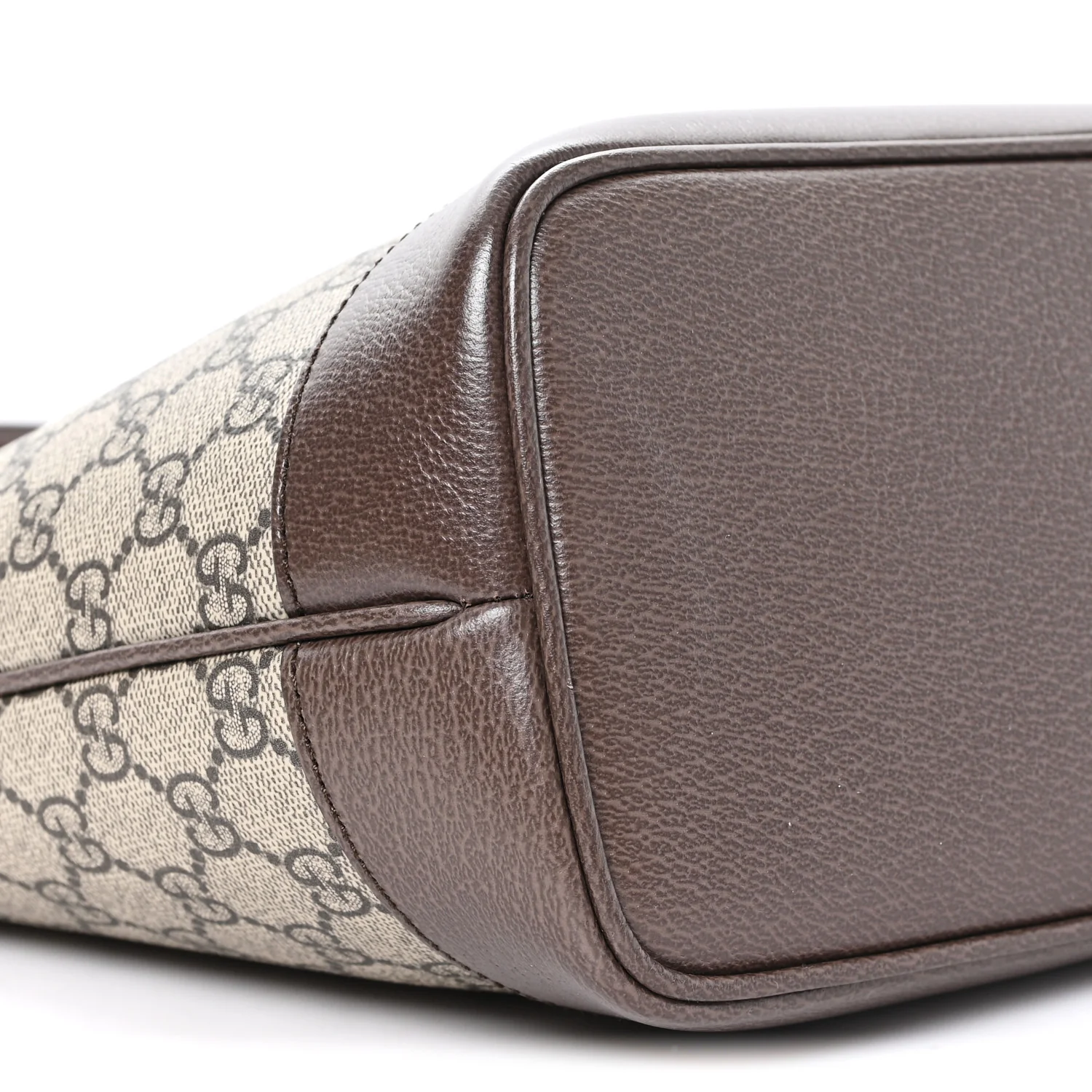 GG Supreme Monogram Textured Calfskin Web Small Ophidia Shoulder Tote Bag Beige Ebony New Acero - Image 9