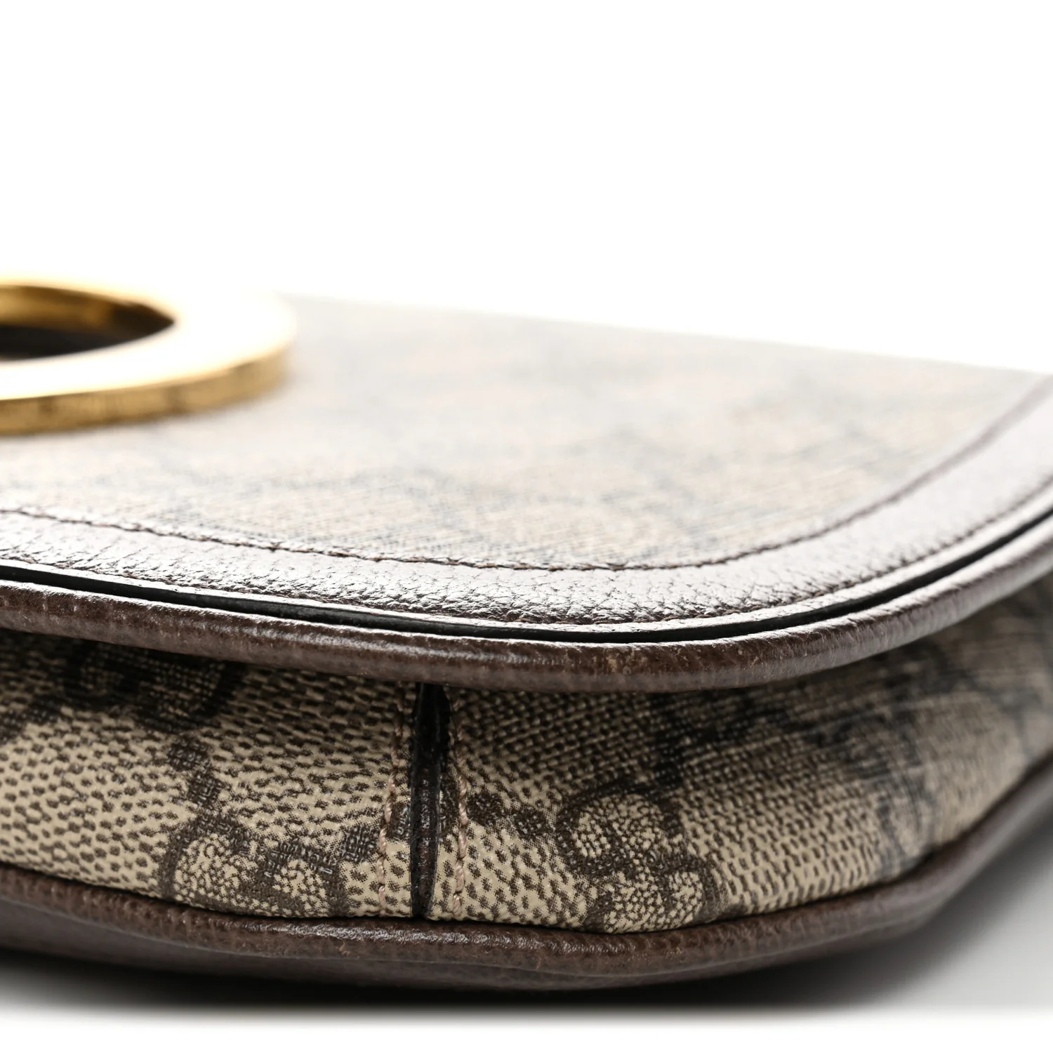 GG Supreme Monogram Textured Dollar Calfskin Blondie Chain Shoulder Flap Bag Beige Ebony New Acero - Image 11