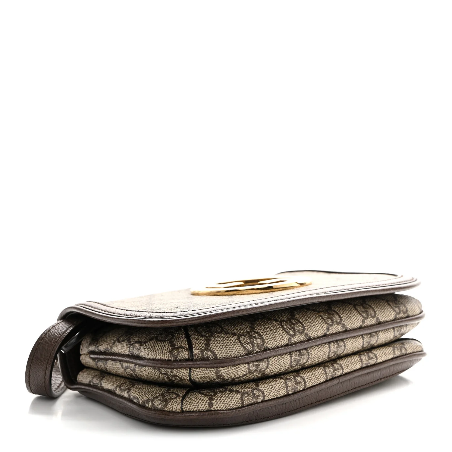 GG Supreme Monogram Textured Dollar Calfskin Mini Blondie Chain Shoulder Flap Bag Beige Ebony New Acero - Image 4