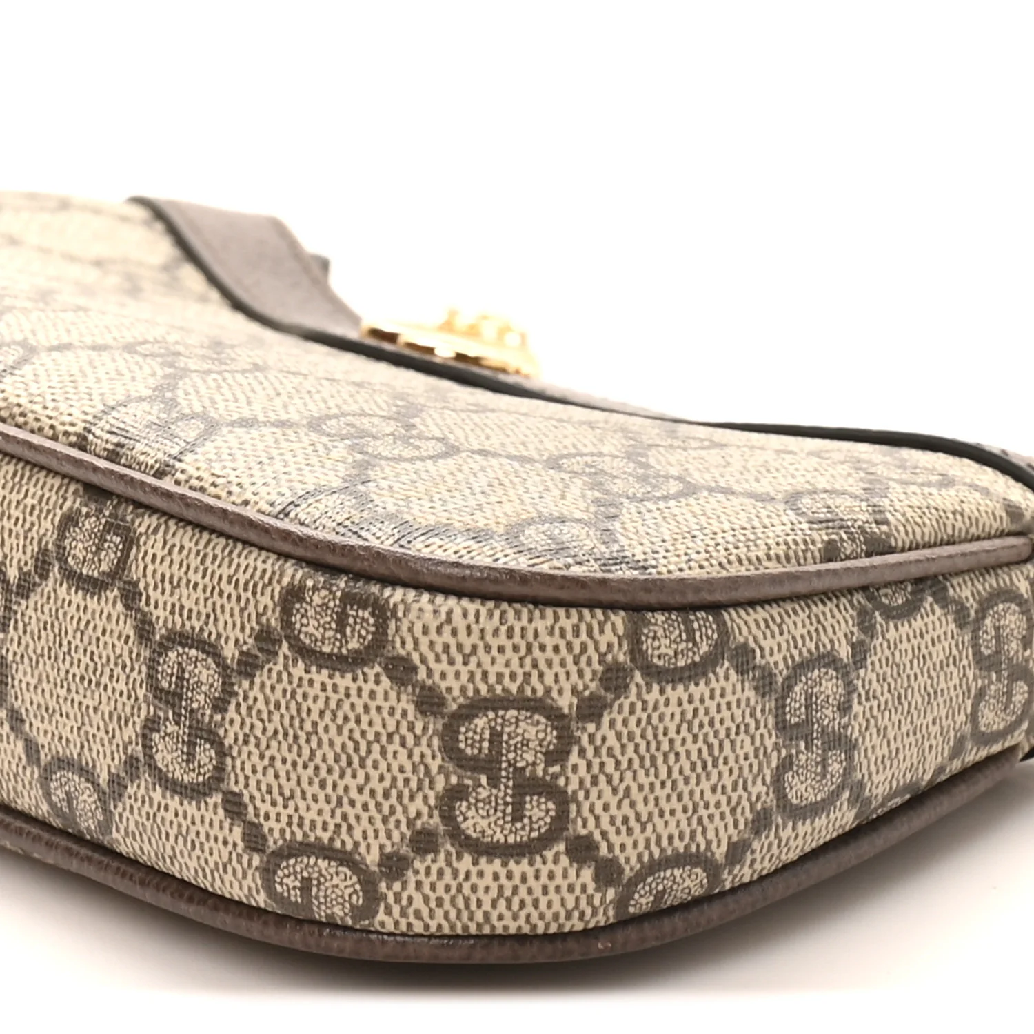 GG Supreme Monogram Textured Dollar Calfskin Mini Ophidia Chain Bag Beige Ebony - Image 10