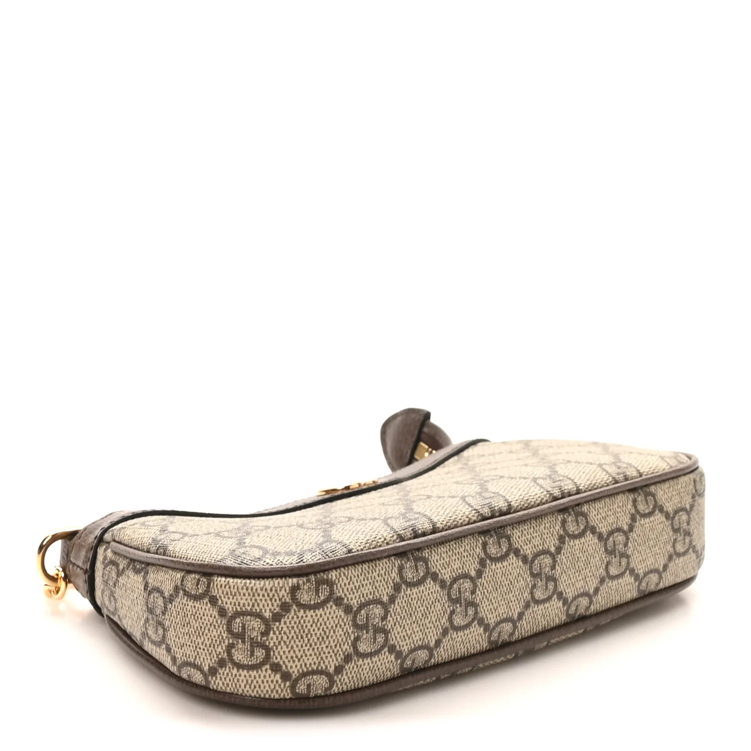 GG Supreme Monogram Textured Dollar Calfskin Mini Ophidia Chain Bag Beige Ebony - Image 4