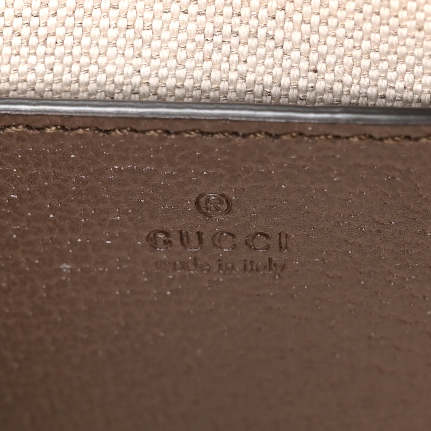 GG Supreme Monogram Textured Dollar Calfskin Mini Ophidia Chain Bag Beige Ebony - Image 6