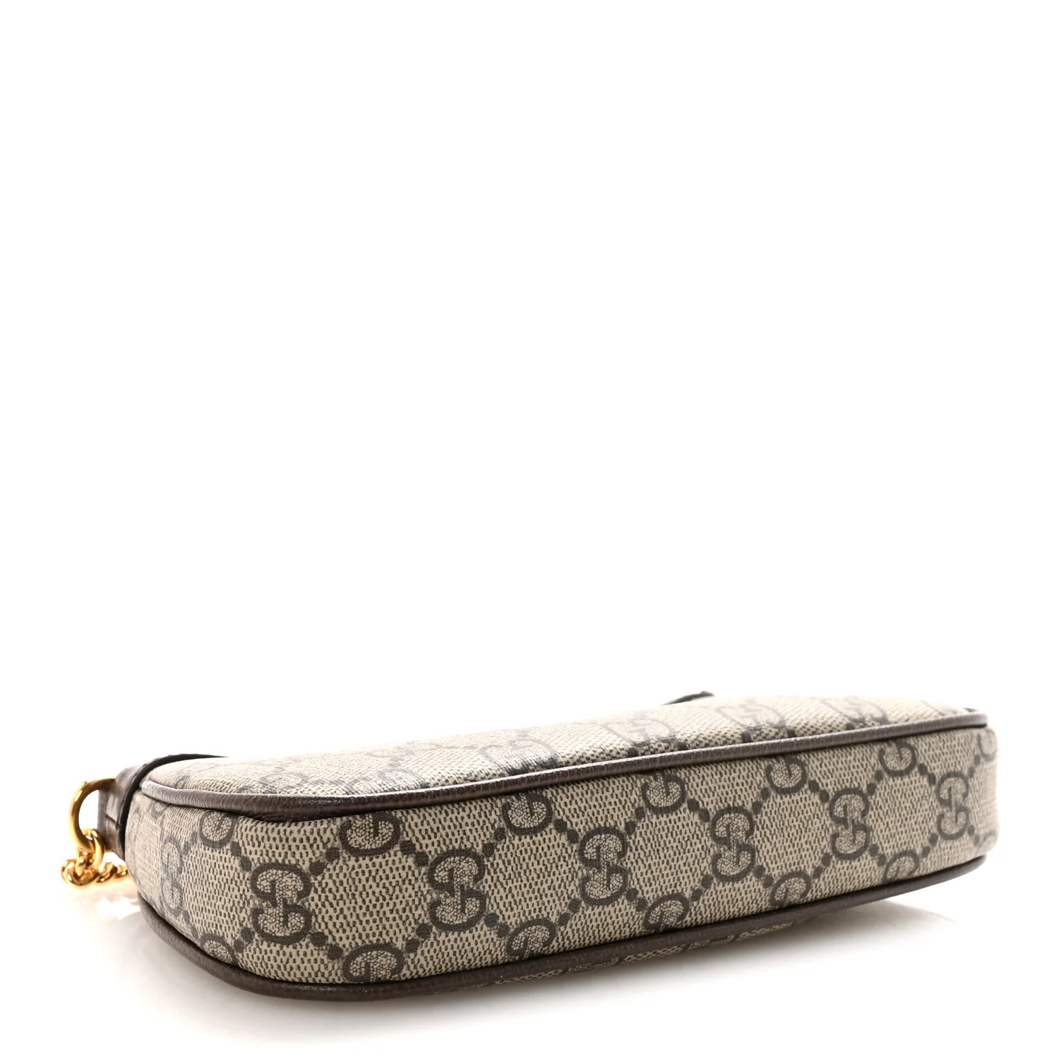 GG Supreme Monogram Textured Dollar Calfskin Mini Ophidia Chain Bag Beige Ebony - Image 4