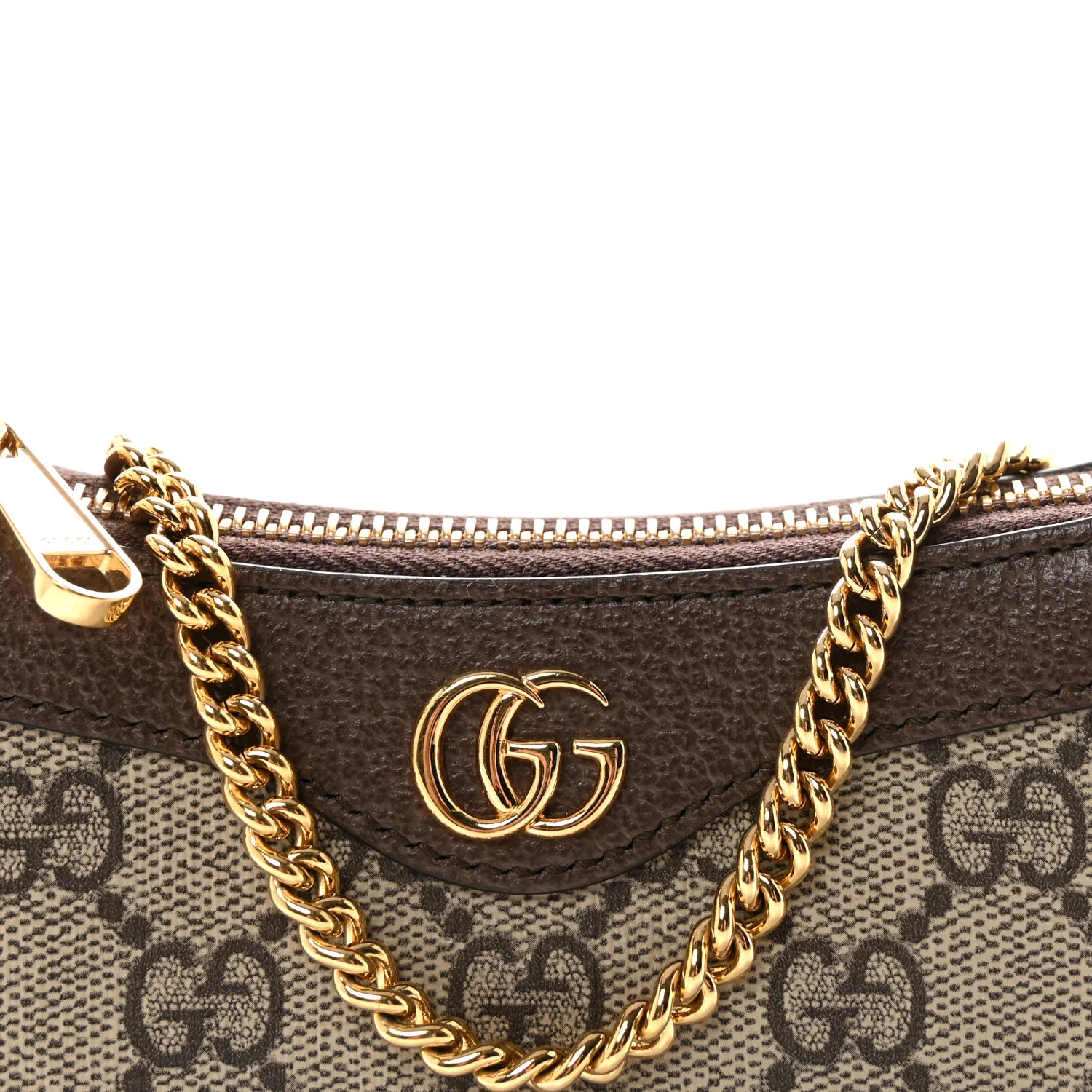 GG Supreme Monogram Textured Dollar Calfskin Mini Ophidia Chain Bag Beige Ebony - Image 7
