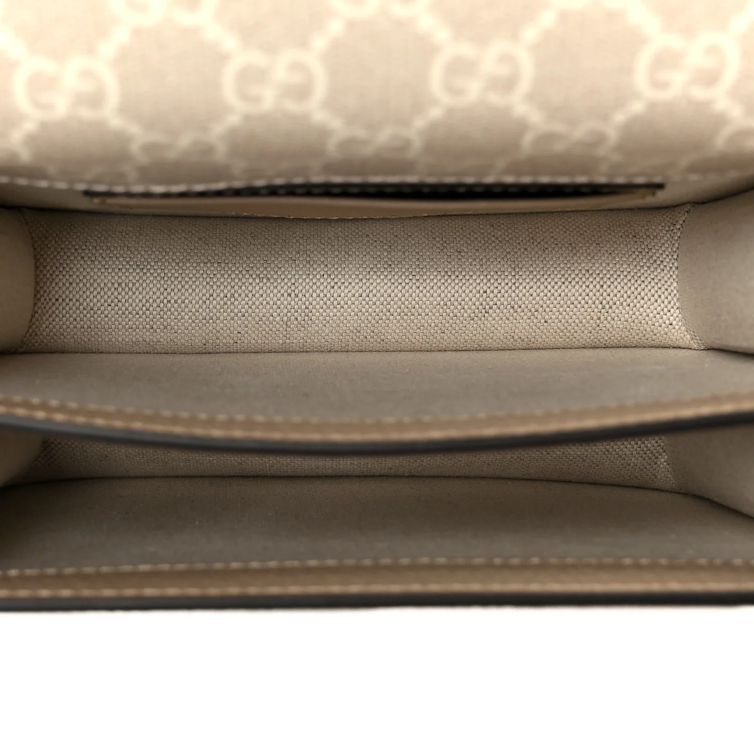 GG Supreme Monogram Textured Dollar Calfskin Mini Retro Interlocking G Flap Shoulder Bag Beige Mystic White Oatmeal - Image 5