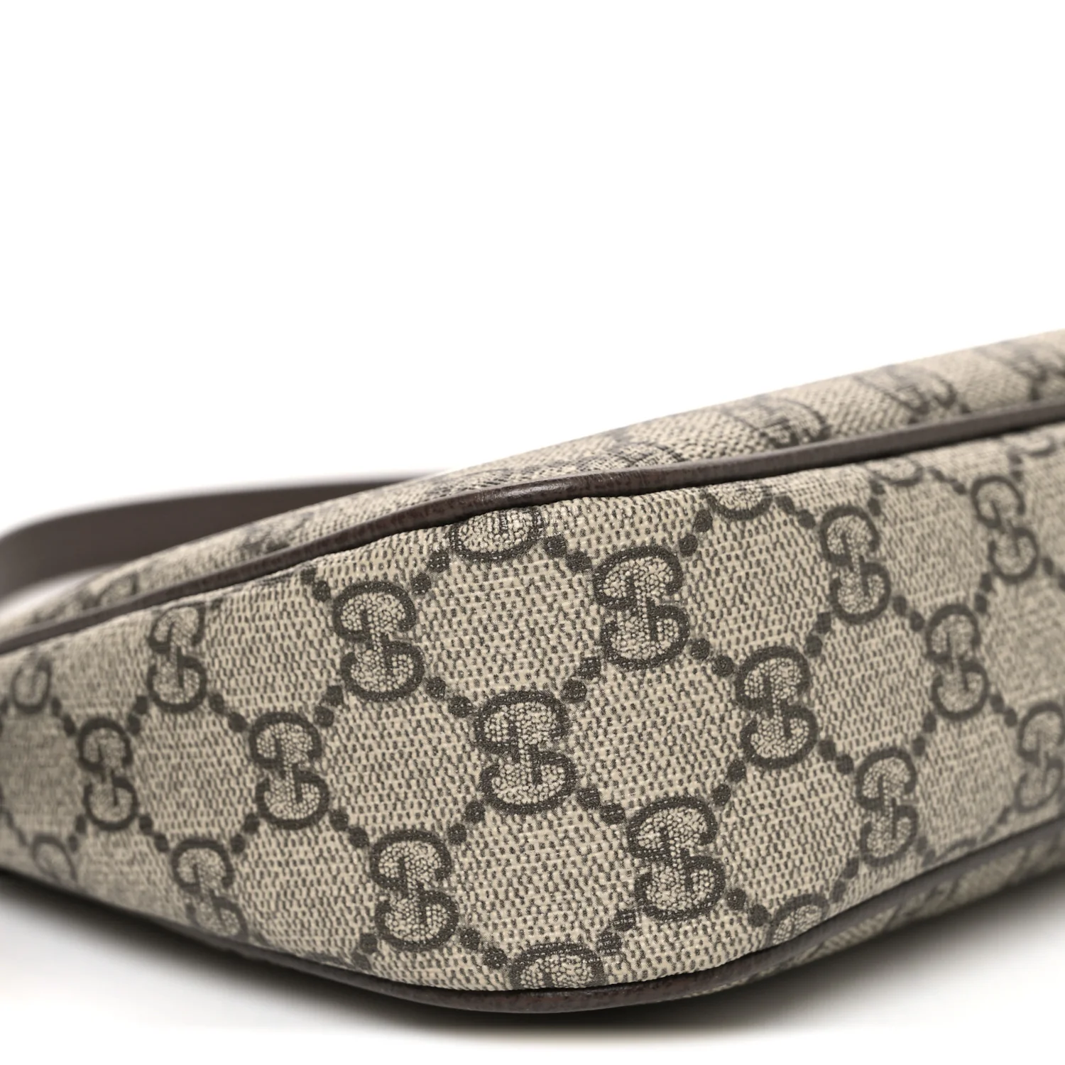 GG Supreme Monogram Textured Dollar Calfskin Small Ophidia Hobo Beige Ebony New Acero - Image 9
