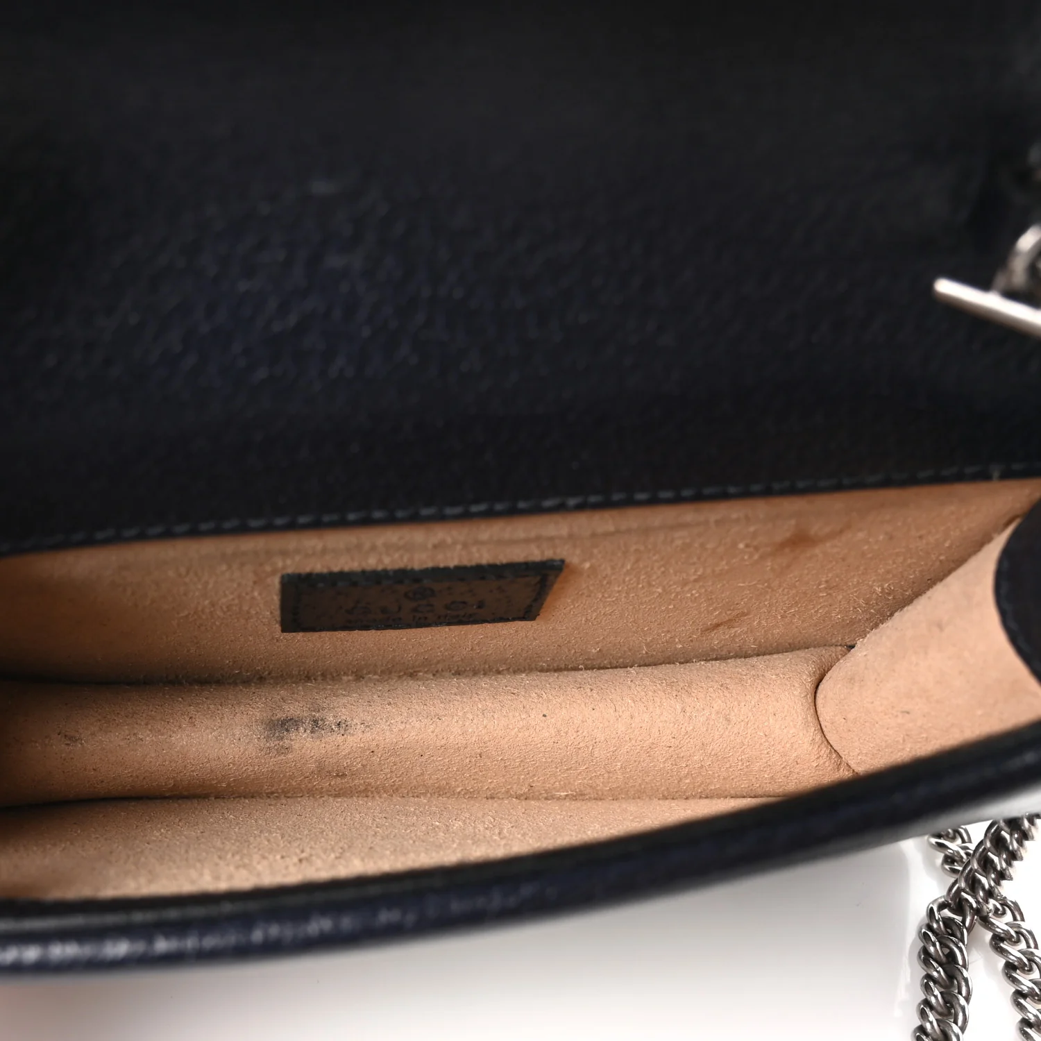 GG Supreme Monogram Textured Dollar Calfskin Super Mini Dionysus Shoulder Bag Beige Blue - Image 8
