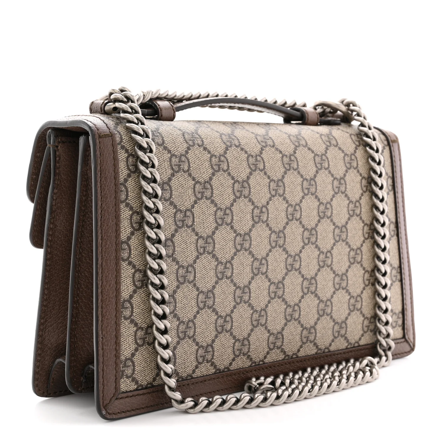 GG Supreme Monogram Textured Dollar Calfskin Top Handle Dionysus Shoulder Bag Beige Ebony New Acero - Image 3