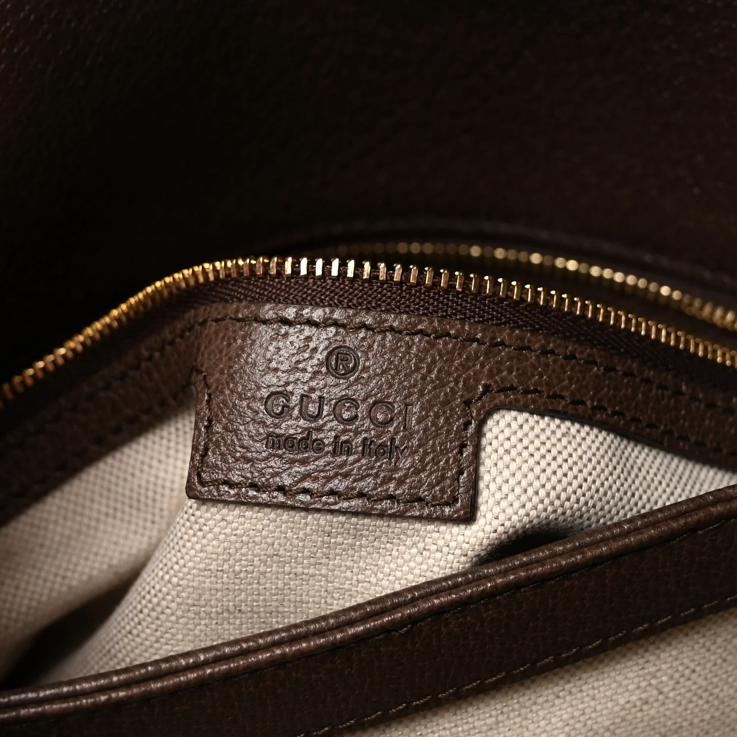 GG Supreme Monogram Textured Dollar Calfskin Web Medium Blondie Top Handle Shoulder Flap Bag Beige Ebony New Acero - Image 6