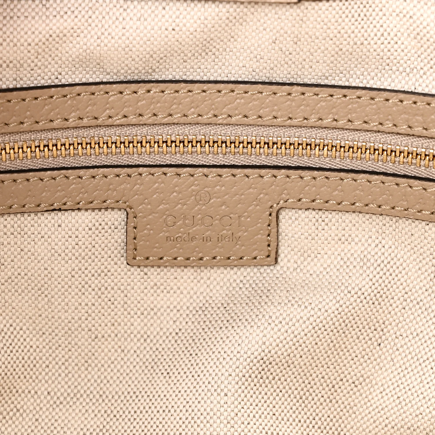 GG Supreme Monogram Textured Dollar Calfskin Web Medium Ophidia Shopping Tote Beige Mystic White Oatmeal - Image 6