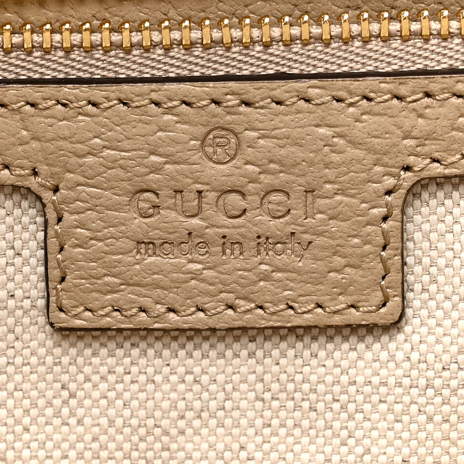 GG Supreme Monogram Textured Dollar Calfskin Web Medium Ophidia Shopping Tote Beige Mystic White Oatmeal - Image 6