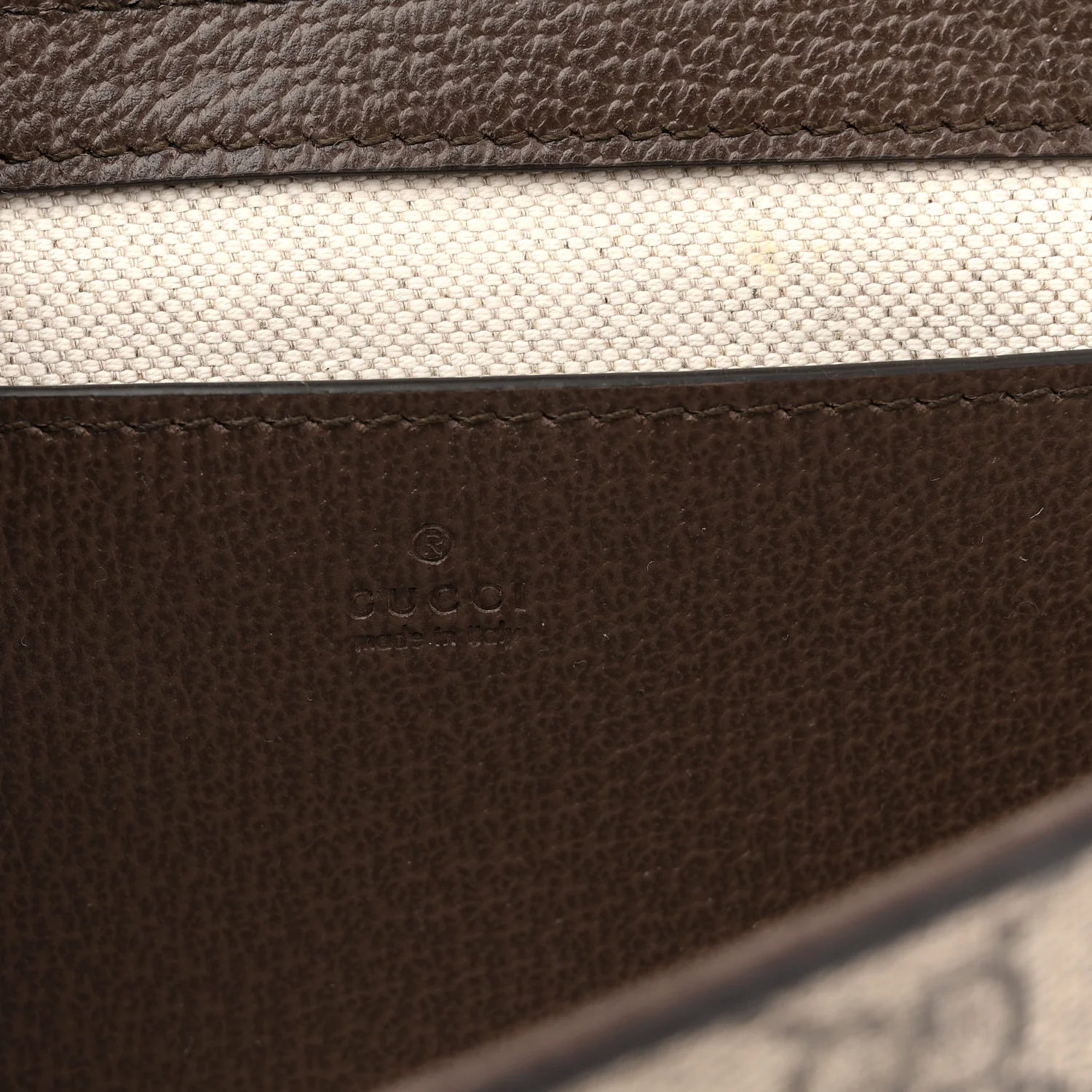 GG Supreme Monogram Textured Dollar Calfskin Web Mini Ophidia Envelope Shoulder Bag Beige Ebony - Image 6