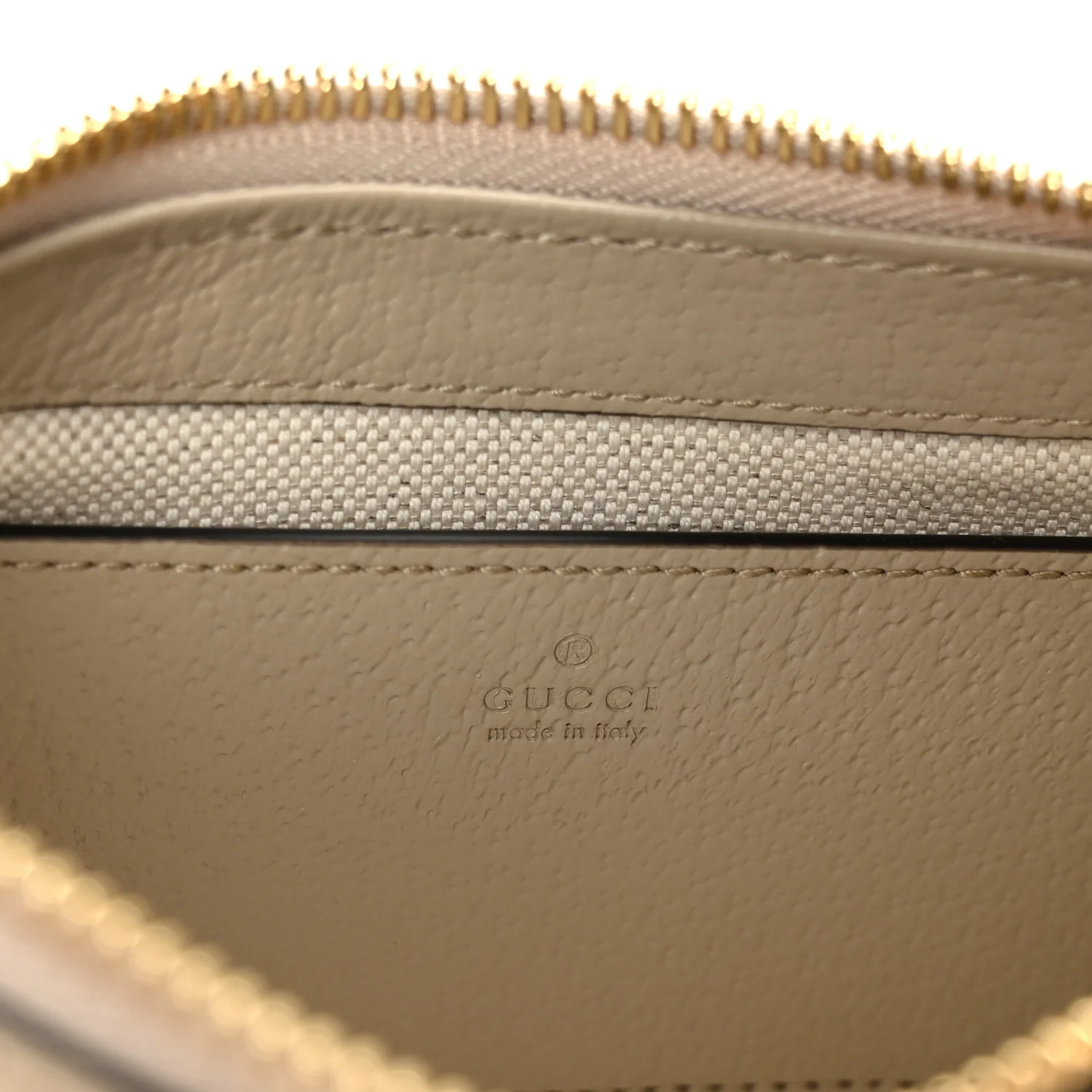 GG Supreme Monogram Textured Dollar Calfskin Web Mini Ophidia GG Handbag Beige Mystic White Oatmeal - Image 6