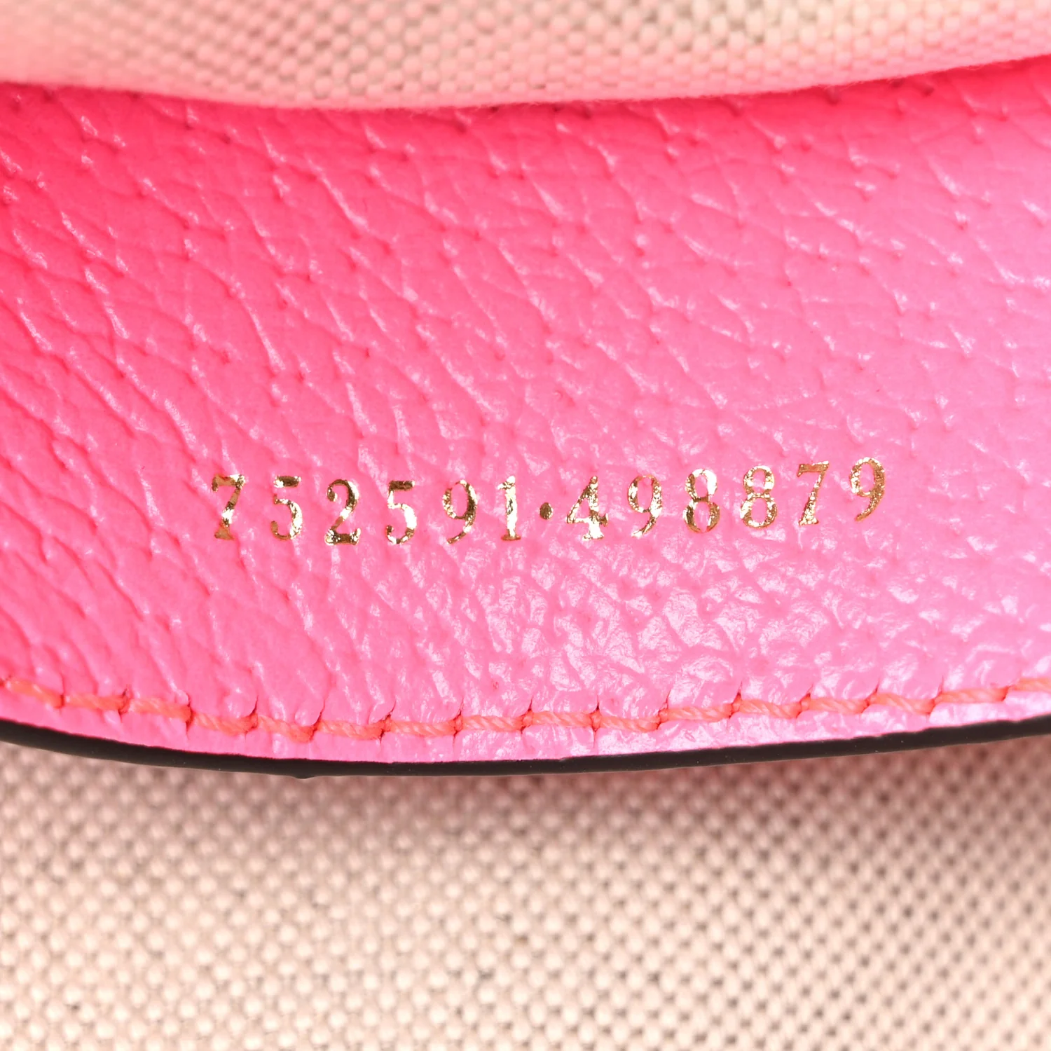 GG Supreme Monogram Textured Dollar Calfskin Web Ophidia Small Crossbody Bag Beige Ebony Fuchsia - Image 7