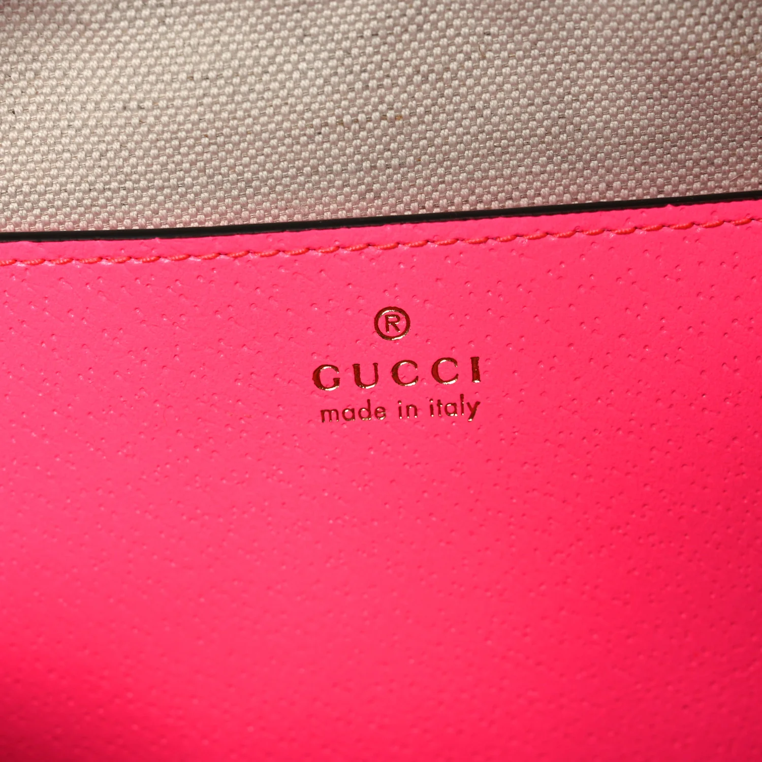 GG Supreme Monogram Textured Dollar Calfskin Web Ophidia Small Crossbody Bag Beige Ebony Fuchsia - Image 6