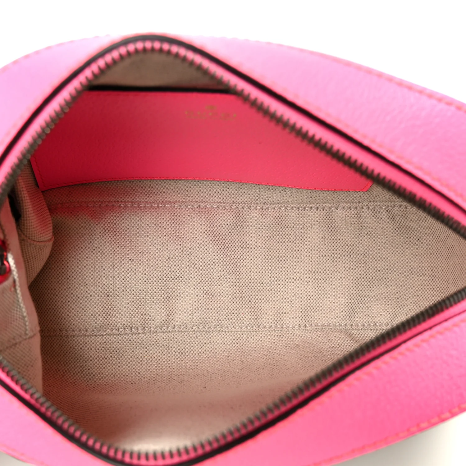 GG Supreme Monogram Textured Dollar Calfskin Web Ophidia Small Crossbody Bag Beige Ebony Fuchsia - Image 5