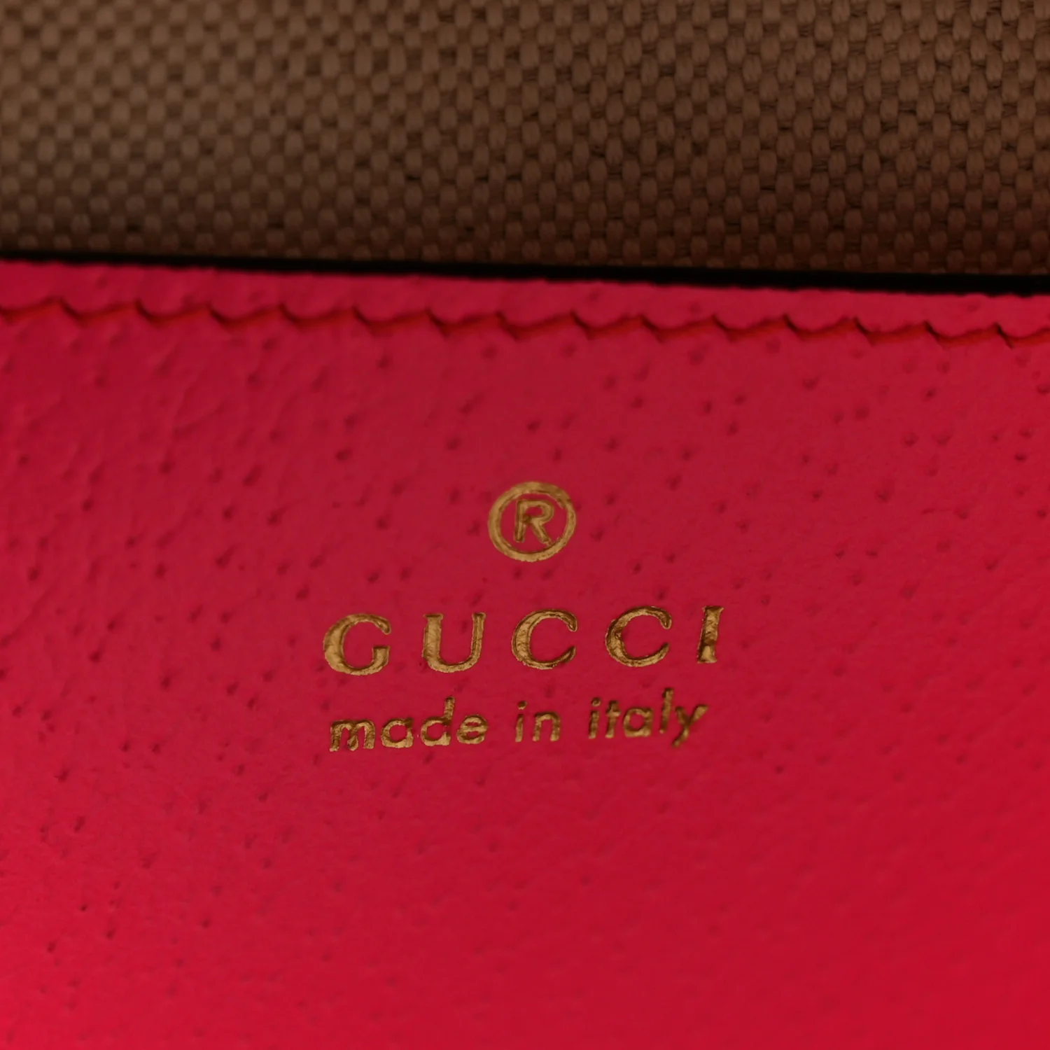 GG Supreme Monogram Textured Dollar Calfskin Web Ophidia Small Crossbody Bag Beige Ebony Fuchsia - Image 6