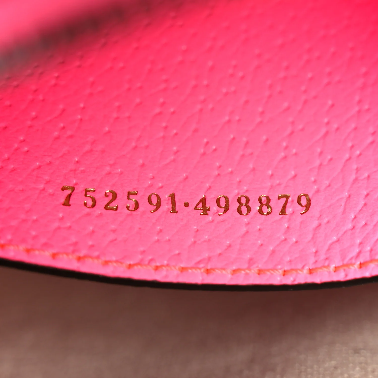 GG Supreme Monogram Textured Dollar Calfskin Web Ophidia Small Crossbody Bag Beige Ebony Fuchsia - Image 7
